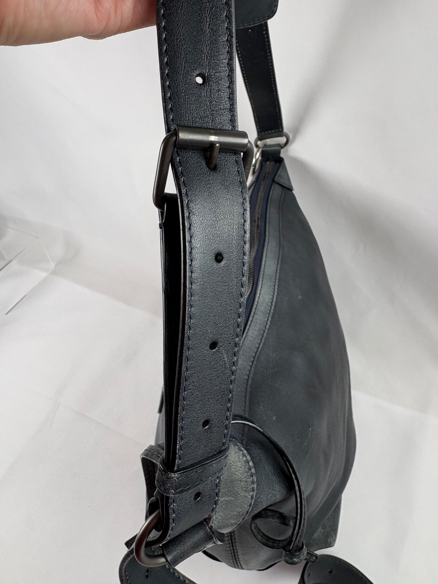 Pre-owned BALENCIAGA Neo Classic Hobo Grey Handbag, Small