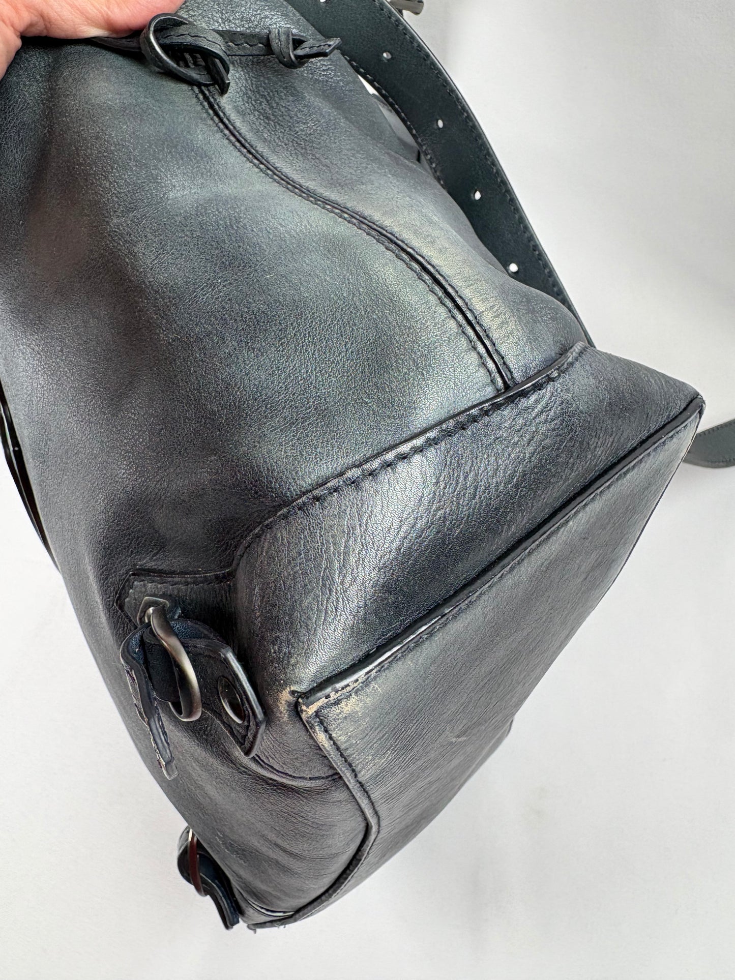 Pre-owned BALENCIAGA Neo Classic Hobo Grey Handbag, Small