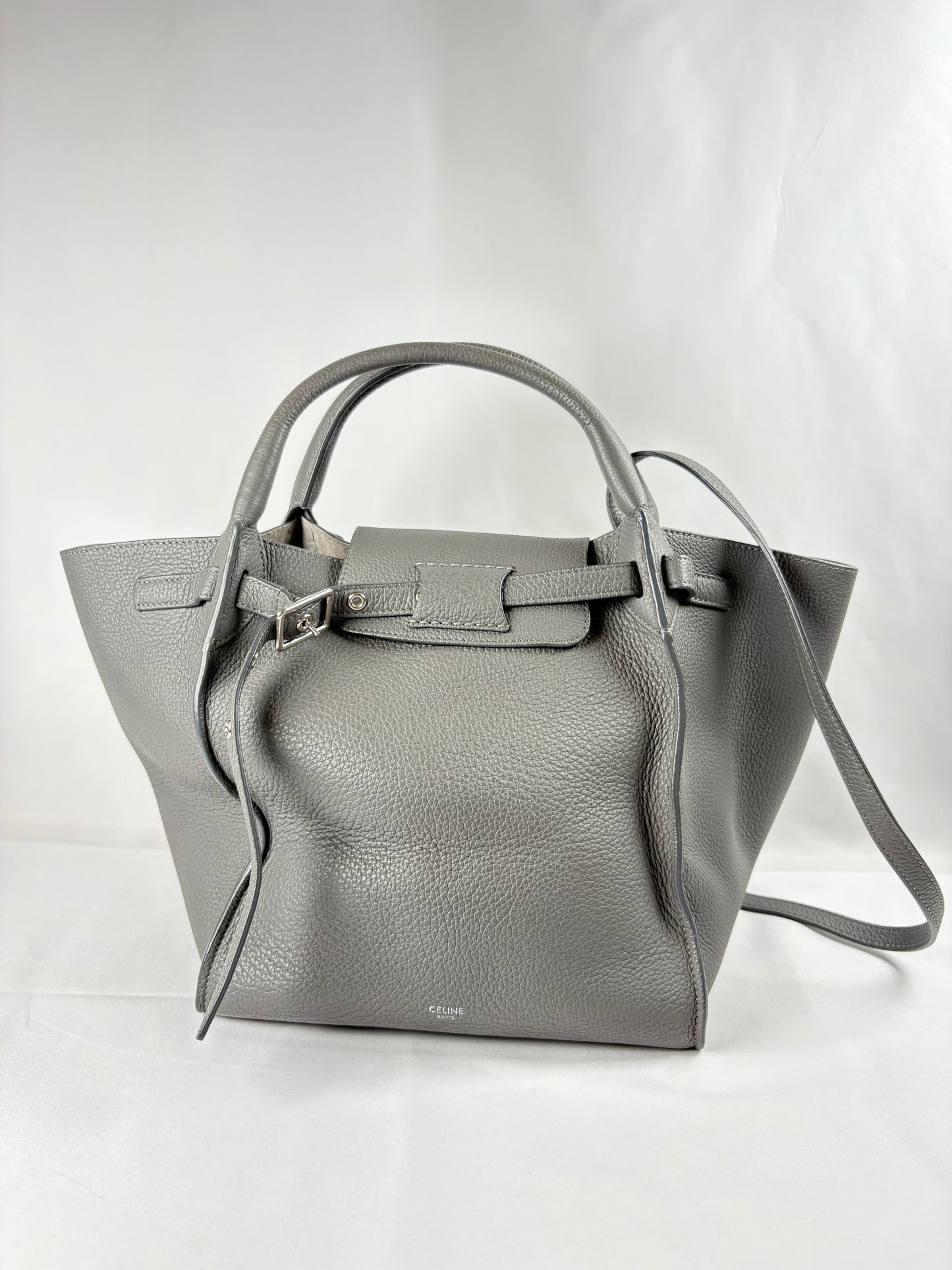 Pre-Owned CELINE Big Bag Grey Handbag, Small