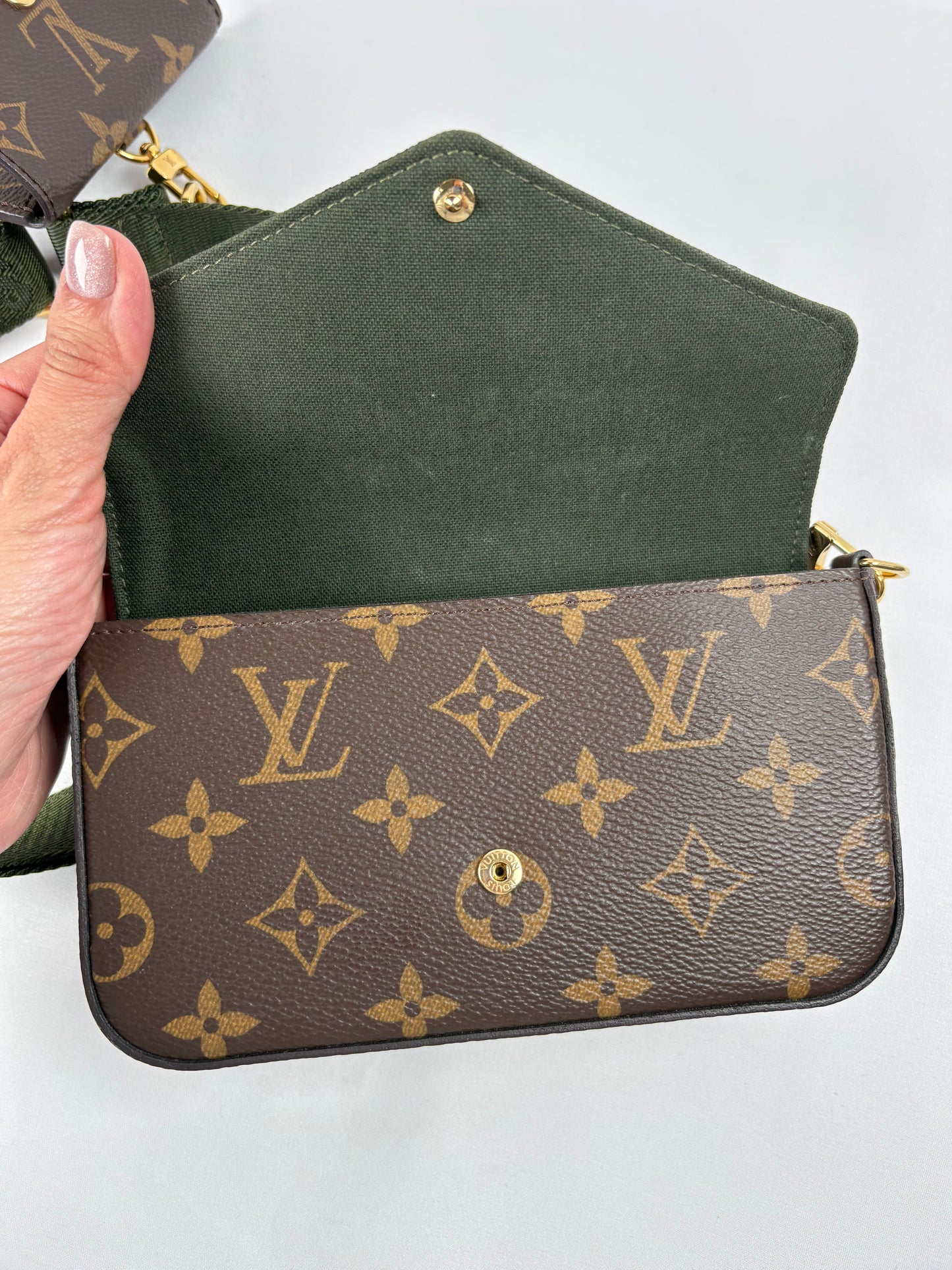 Pre-Owned LOUIS VUITTON Felicie Strap & Go Monogram Handbag