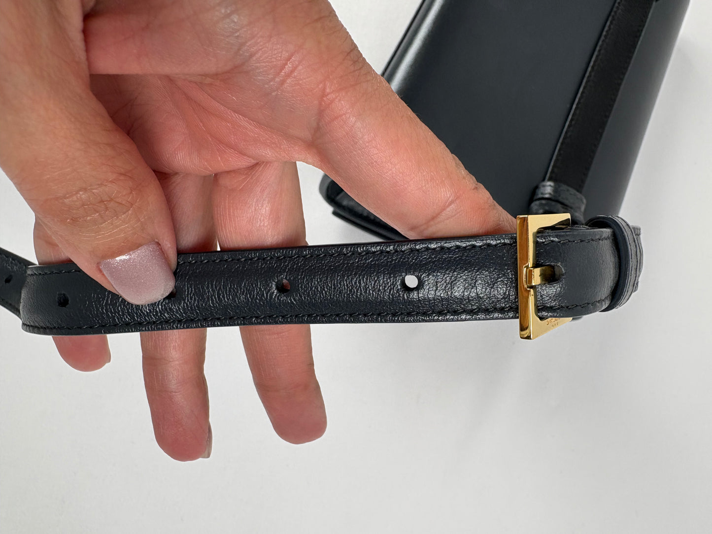 Pre-Owned SAINT LAURENT Classic Monogram Kate Belt Bag, Grey