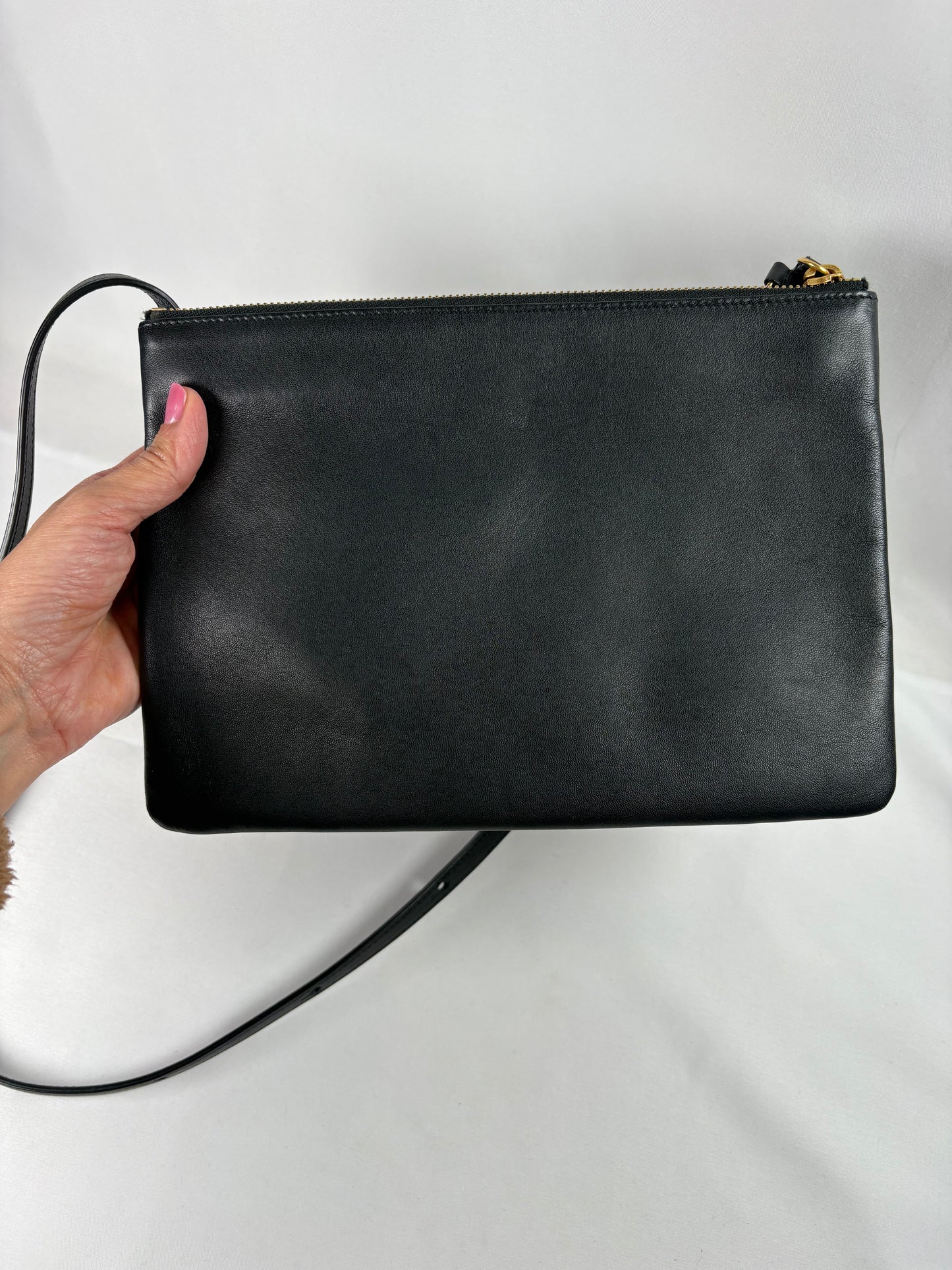 Pre-Owned CELINE Trio Black Handbag, Large