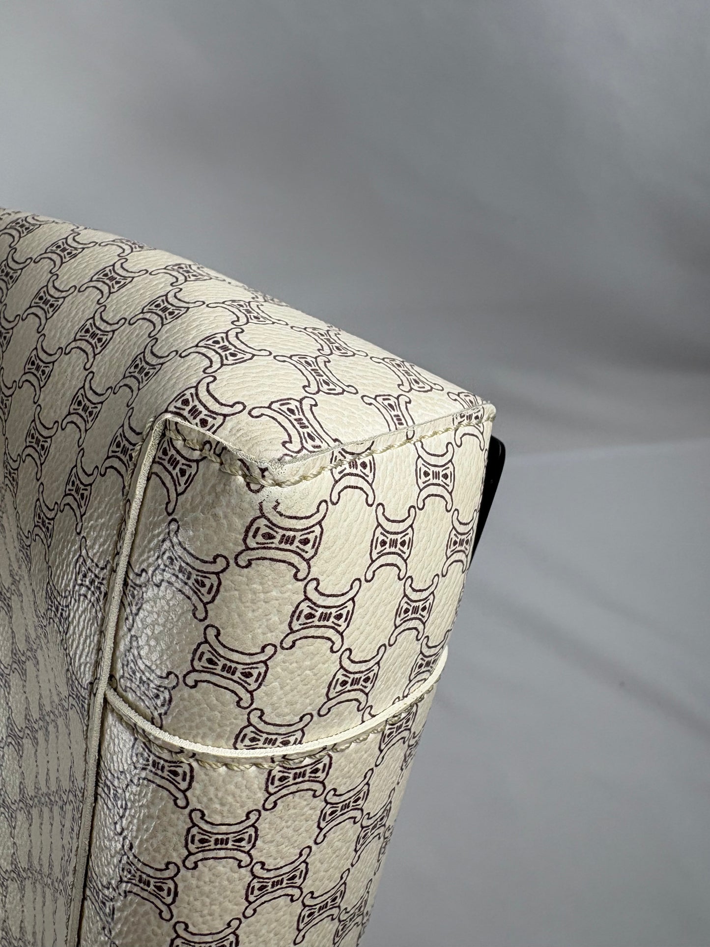 Pre-Owned CELINE Macadam Canvas White Handbag