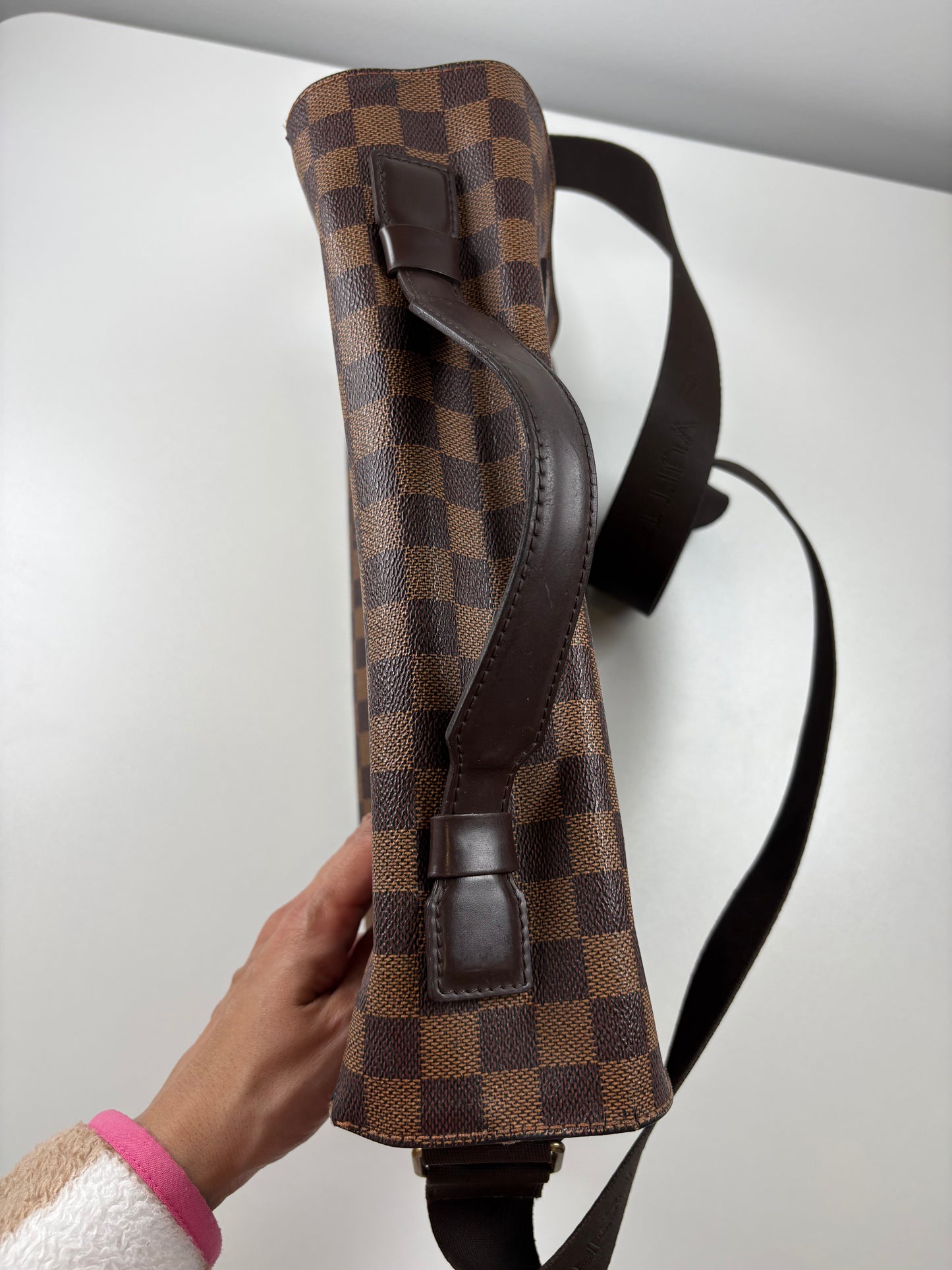 Pre-Owned LOUIS VUITTON Broadway Laptop Bag, Damier Ebene