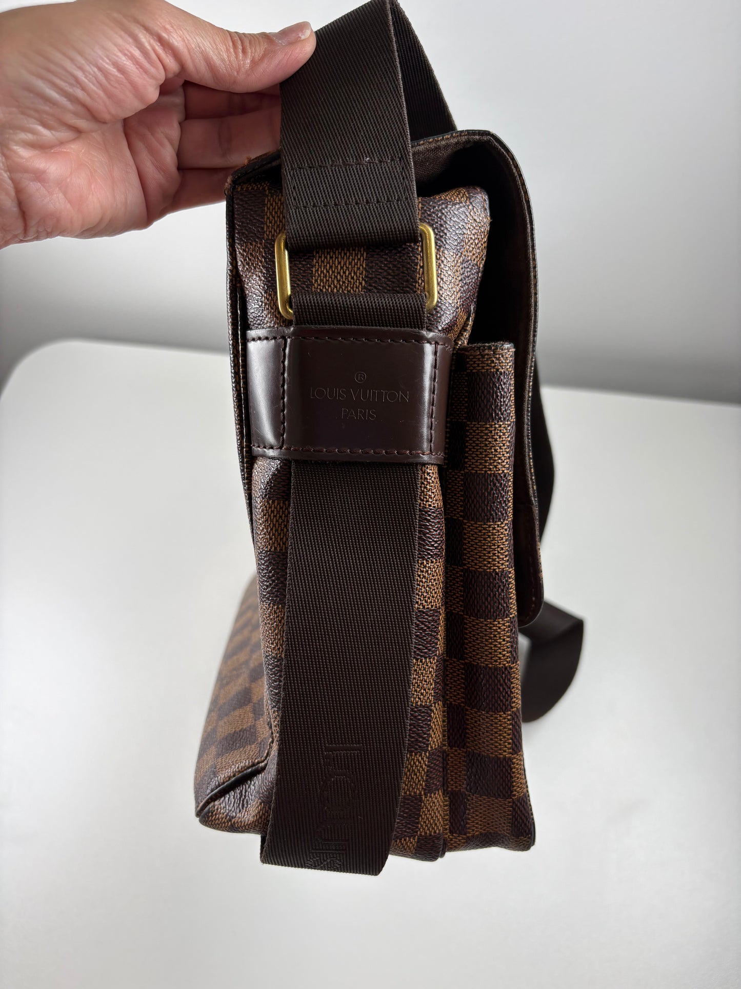 Pre-Owned LOUIS VUITTON Broadway Laptop Bag, Damier Ebene