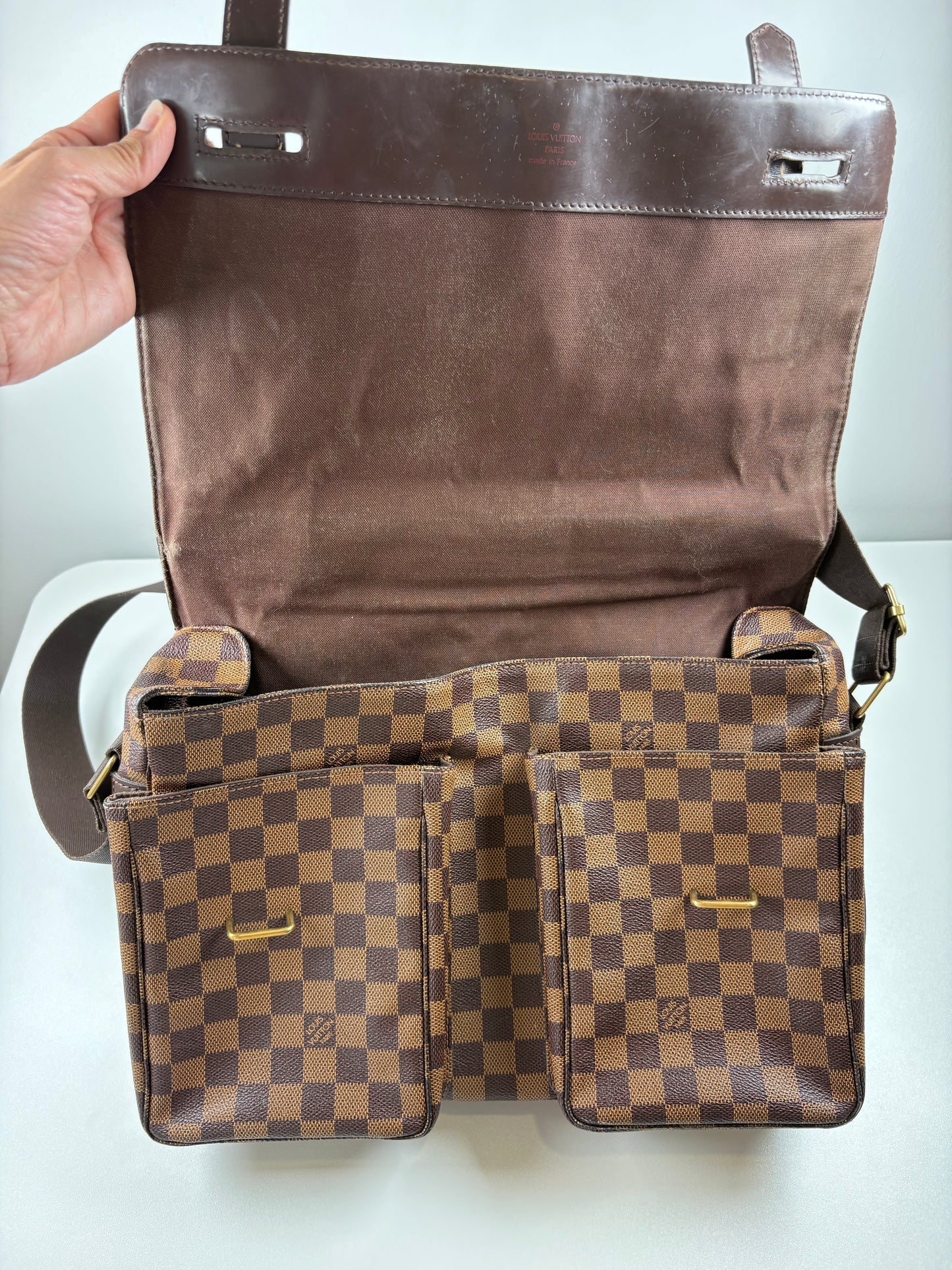 Pre-Owned LOUIS VUITTON Broadway Laptop Bag, Damier Ebene