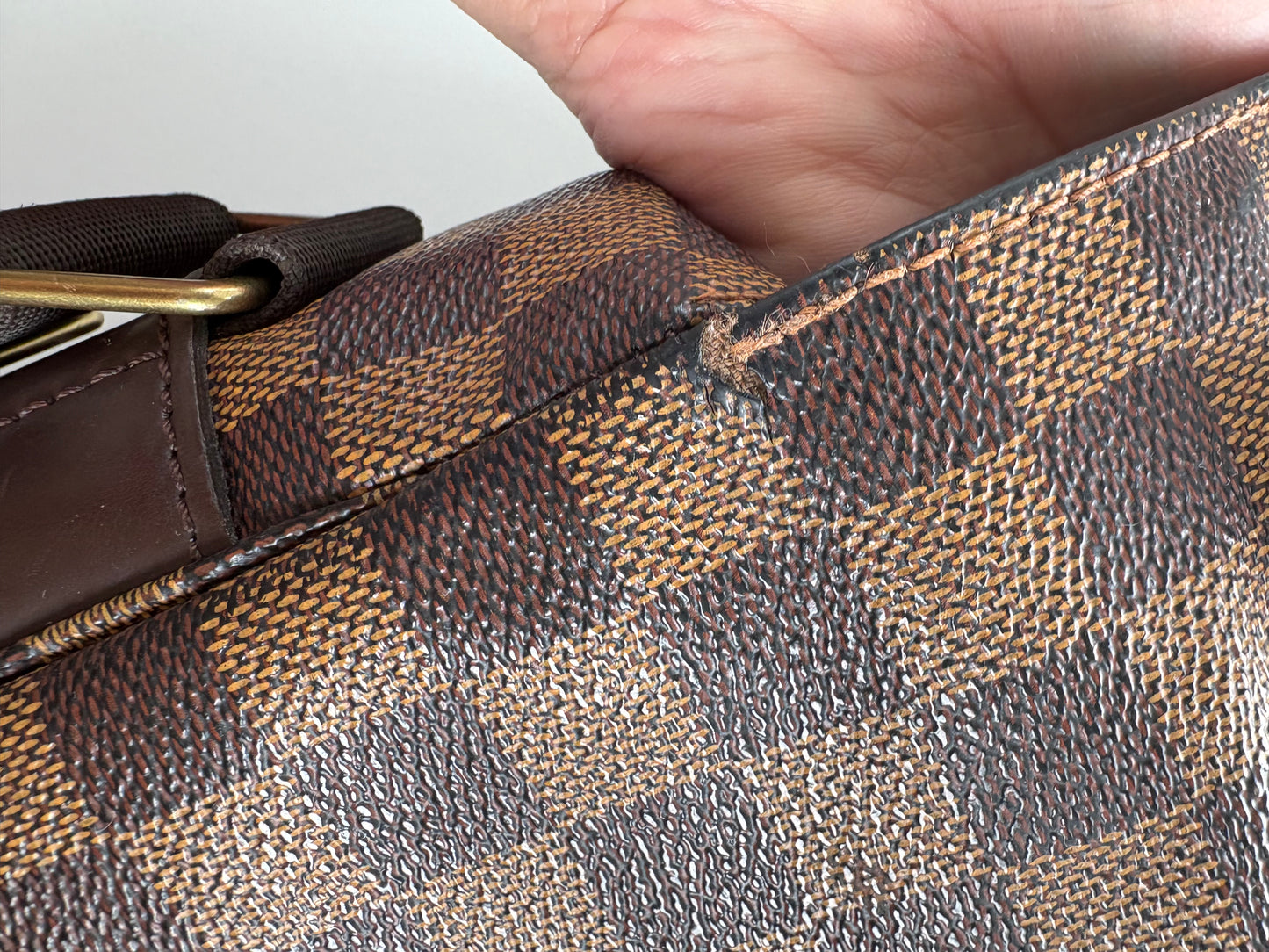 Pre-Owned LOUIS VUITTON Broadway Laptop Bag, Damier Ebene