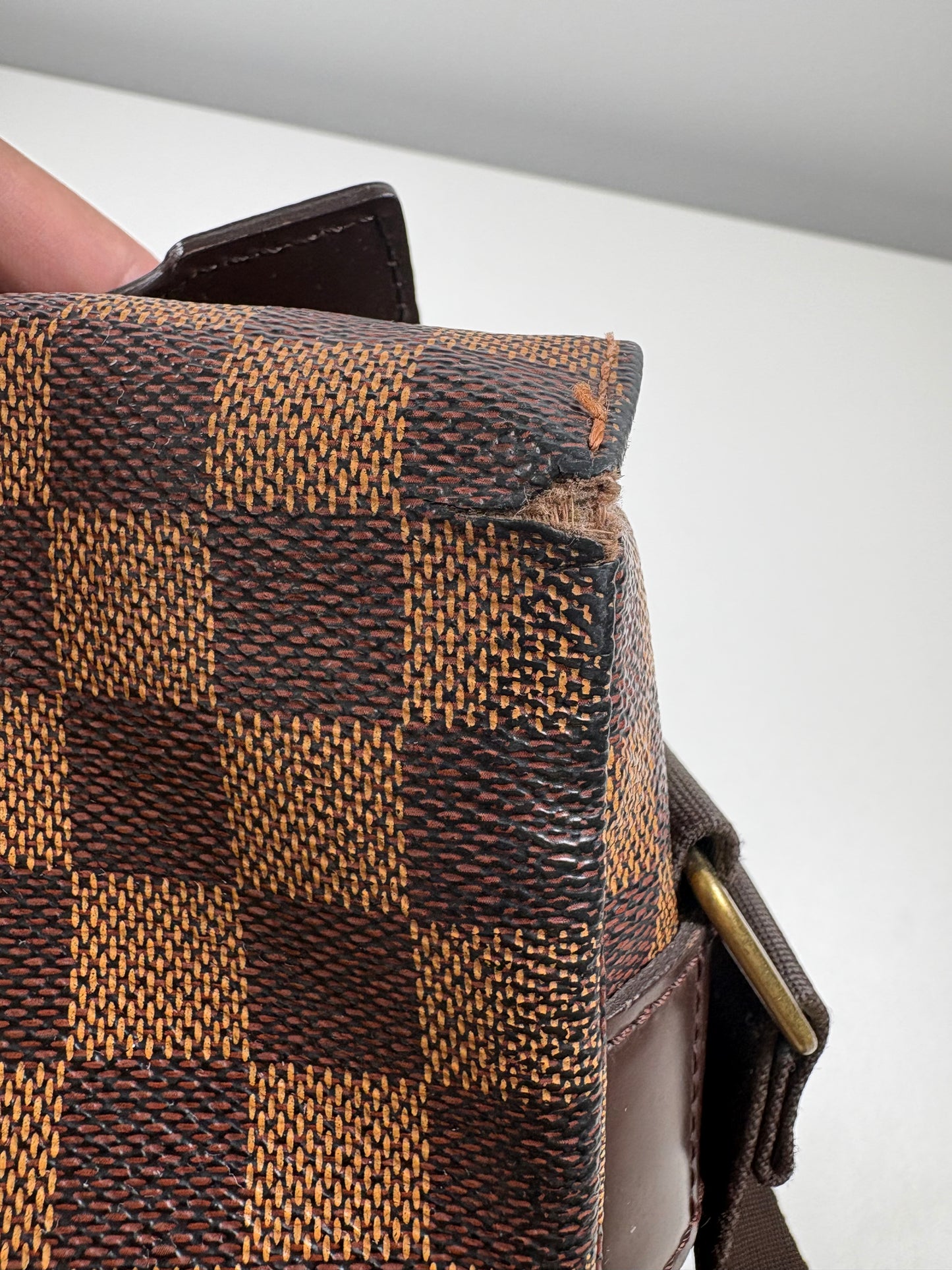 Pre-Owned LOUIS VUITTON Broadway Laptop Bag, Damier Ebene