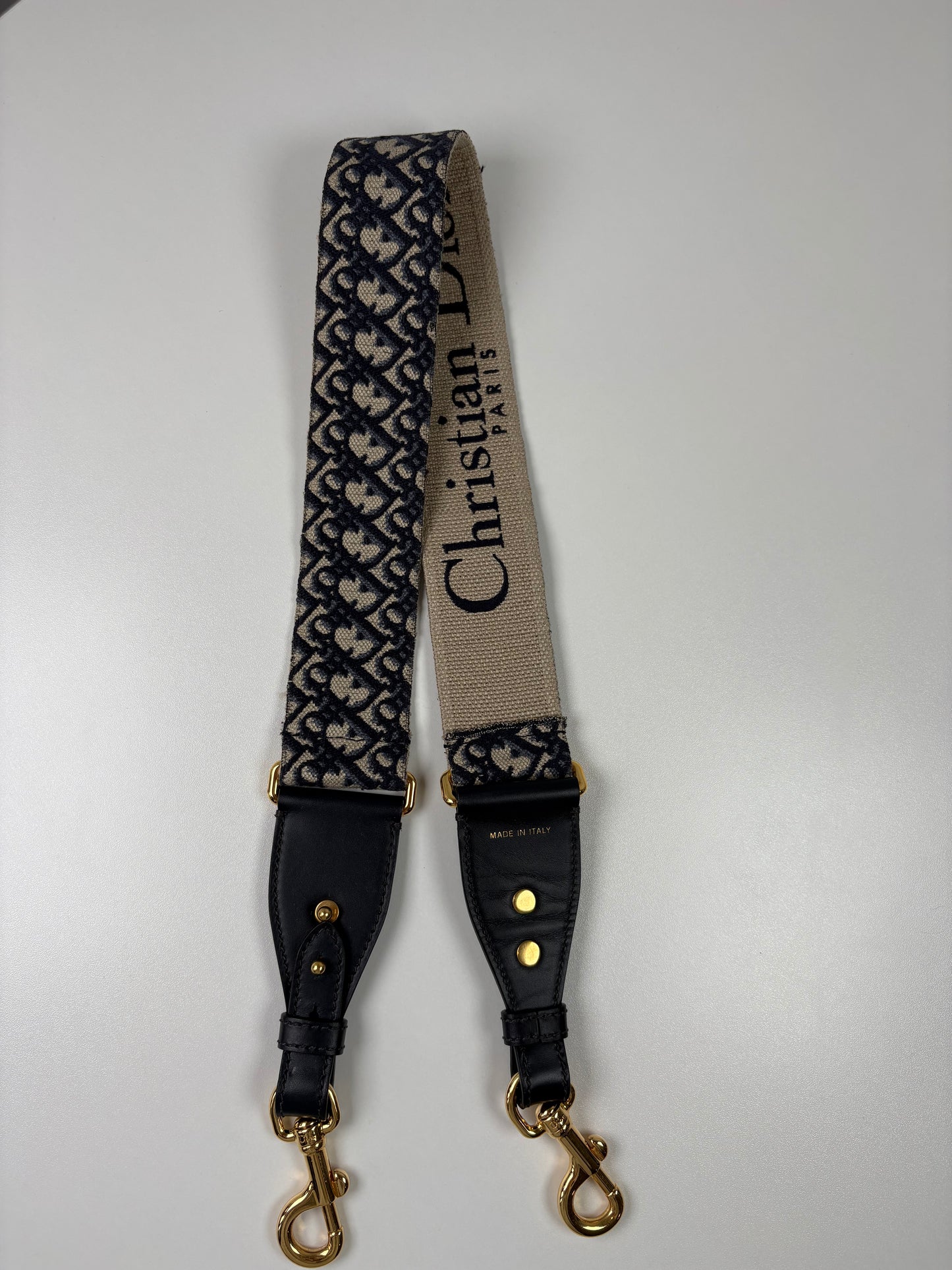 Pre-Owned CHRISTIAN DIOR Oblique Strap, Blue