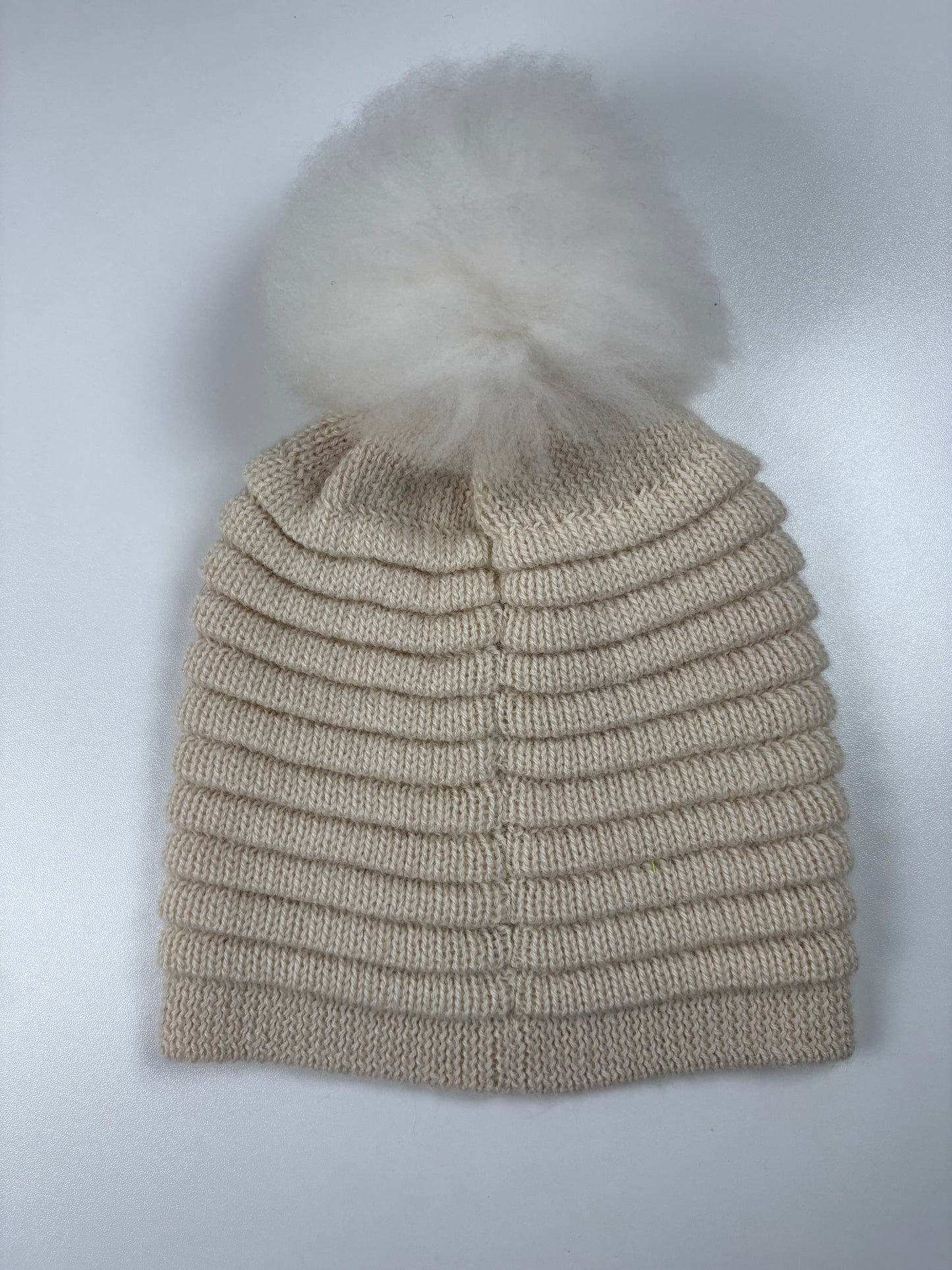 Pre-Owned SENTALER Ribbed Hat, Ivory