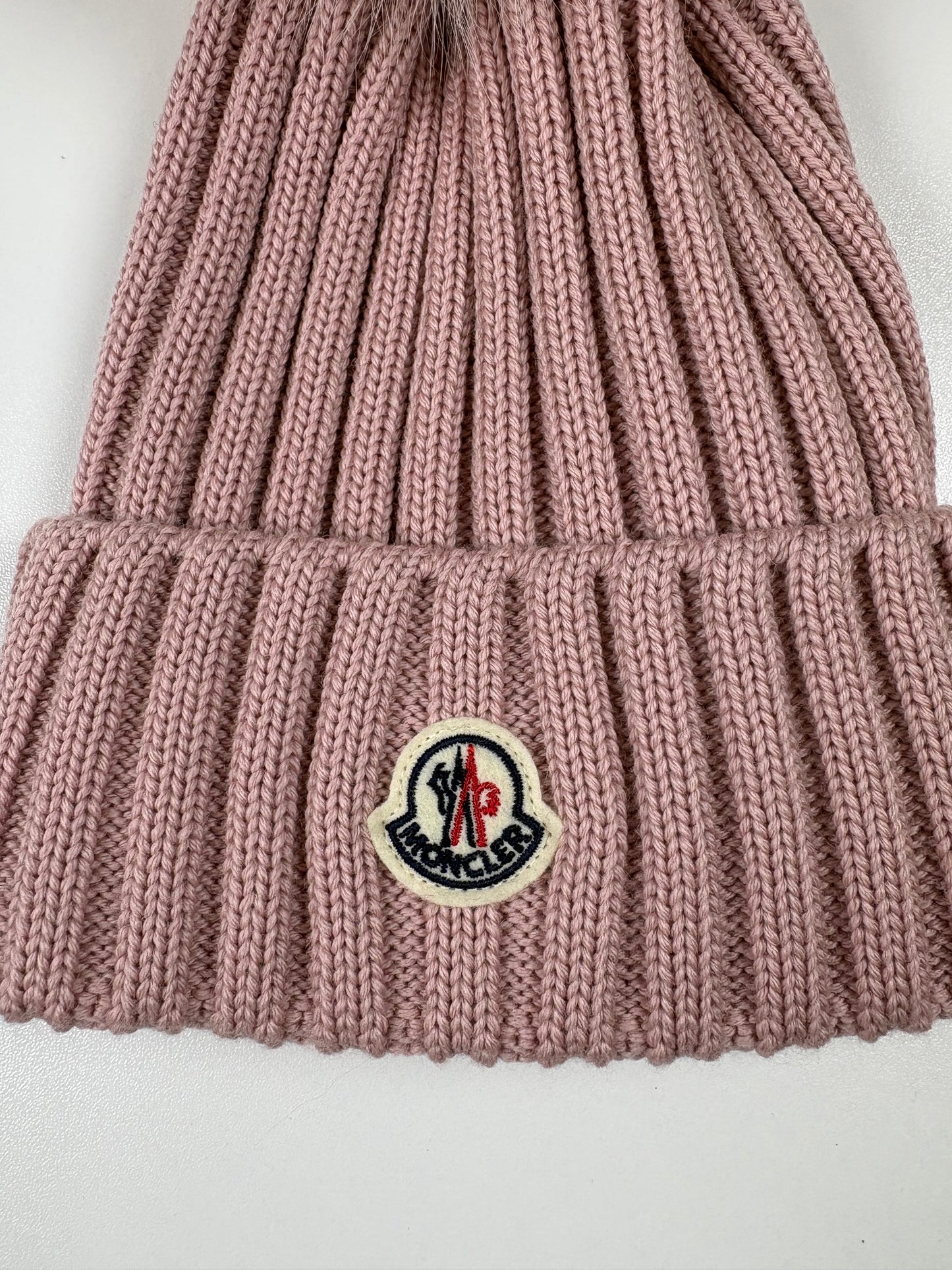 Pre-Owned MONCLER Beanie, Pink, One Size