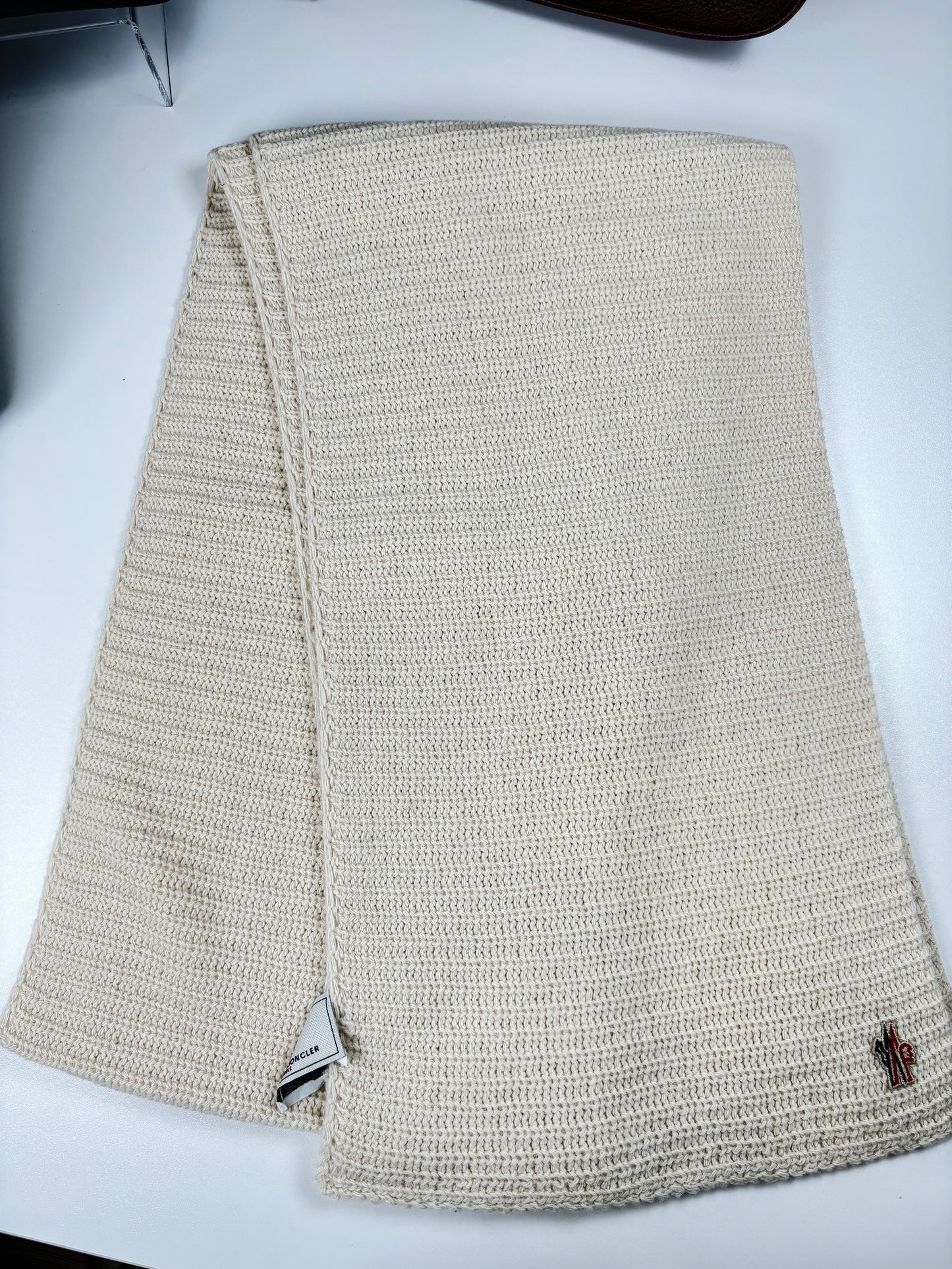 Pre-Owned MONCLER Scarf, Ivory