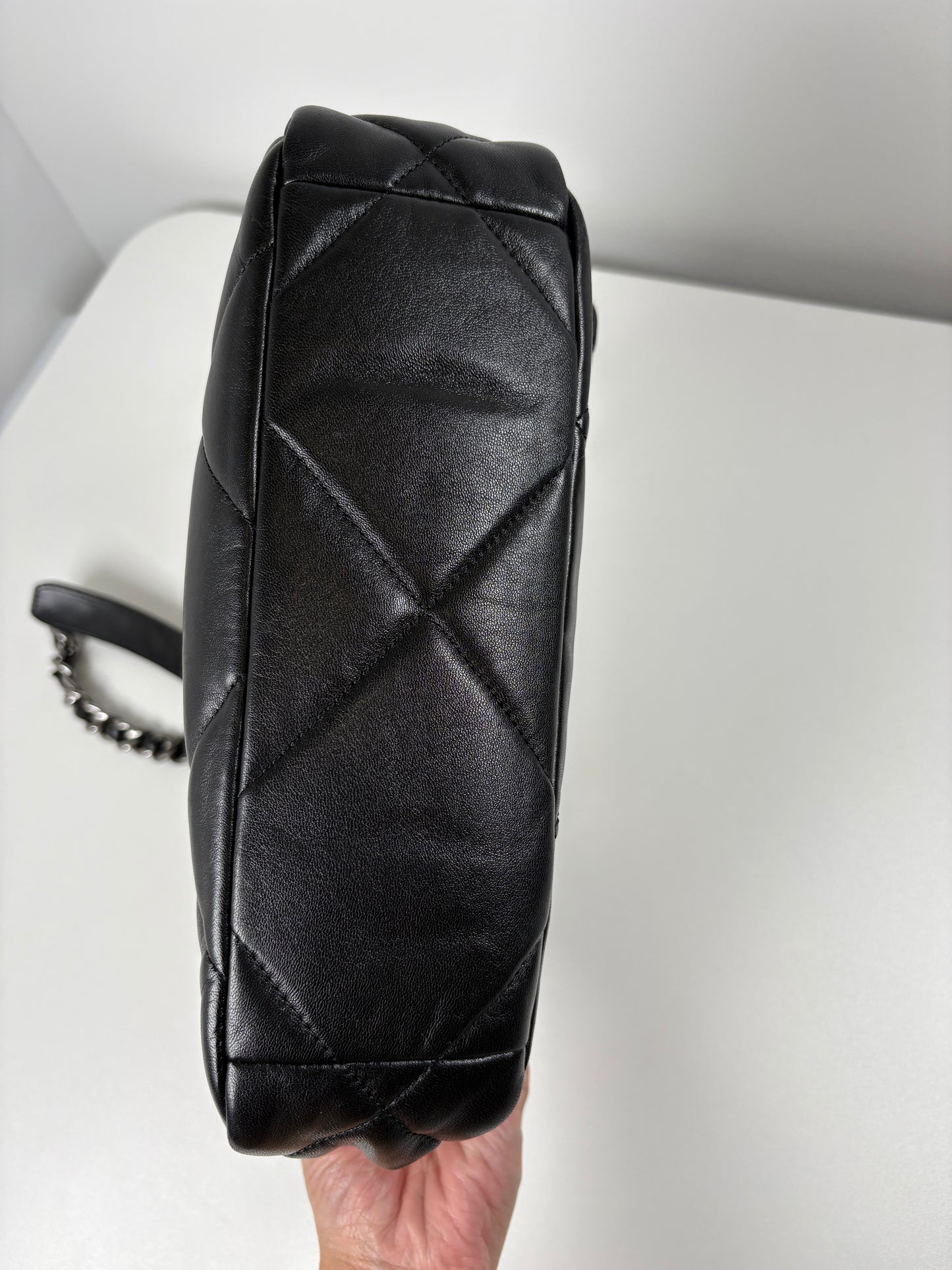 Pre-Owned CHANEL 19 Handbag, Black/GHW, Small