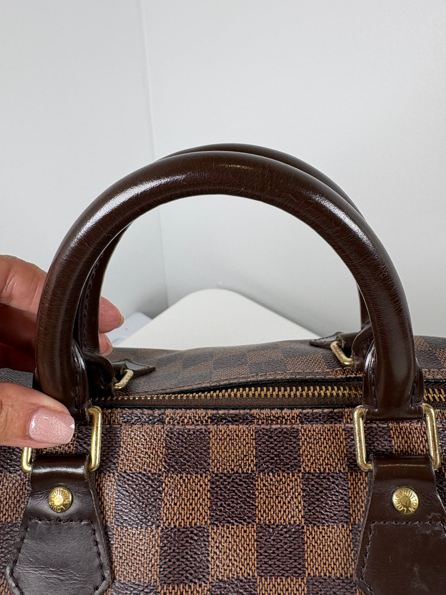 Pre-Owned LOUIS VUITTON Speedy Handbag, Damier Ebene, 30