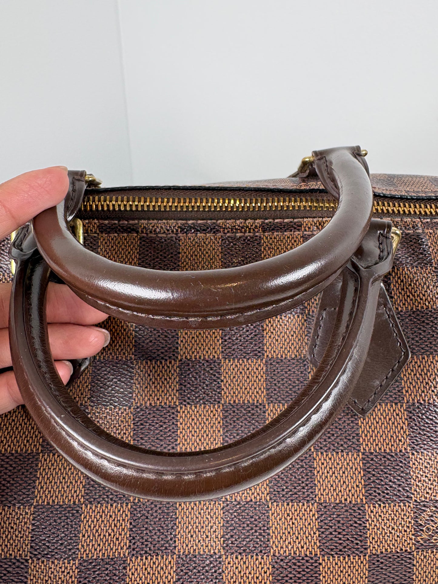 Pre-Owned LOUIS VUITTON Speedy Handbag, Damier Ebene, 30