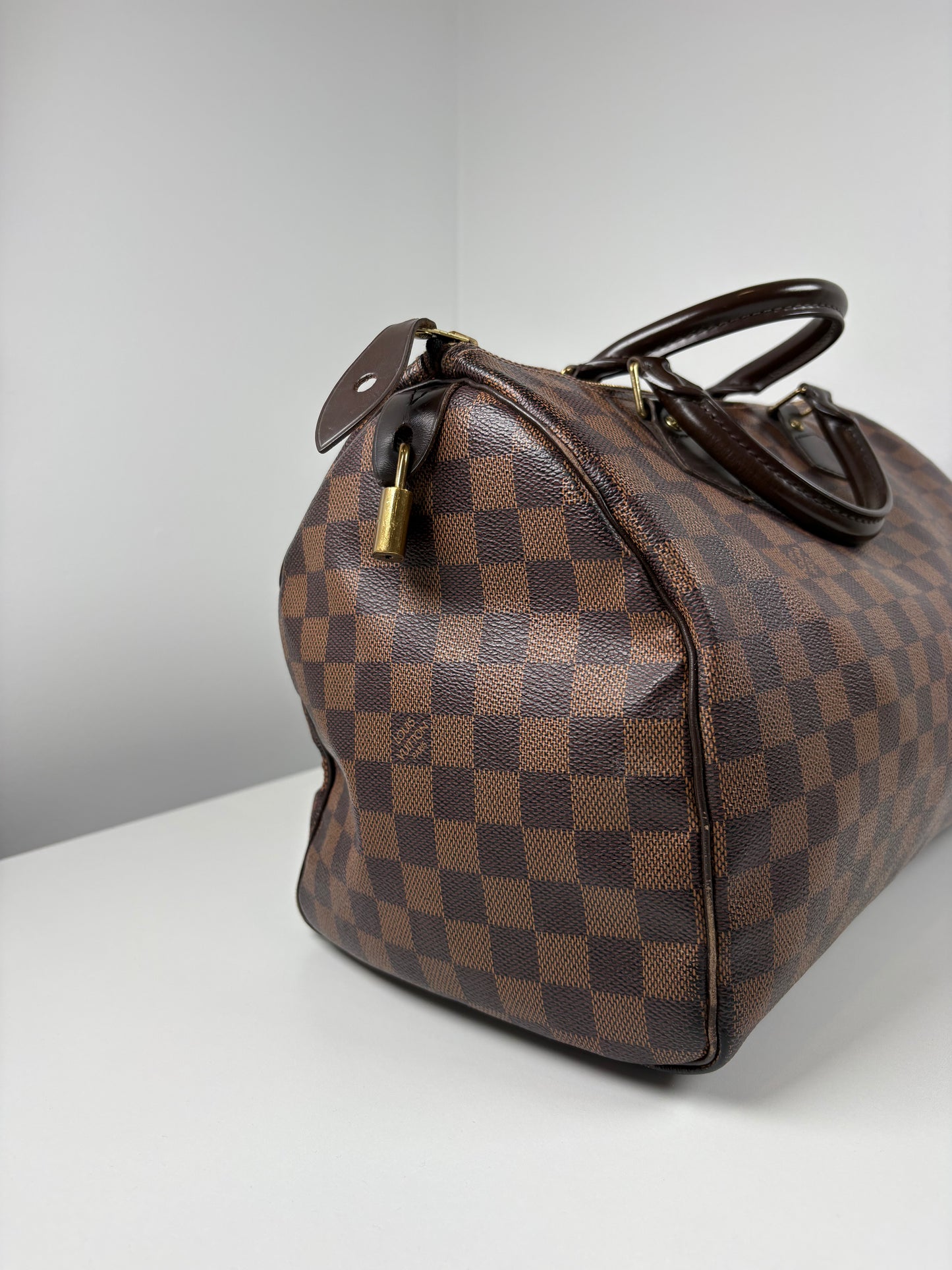 Pre-Owned LOUIS VUITTON Speedy Handbag, Damier Ebene, 30