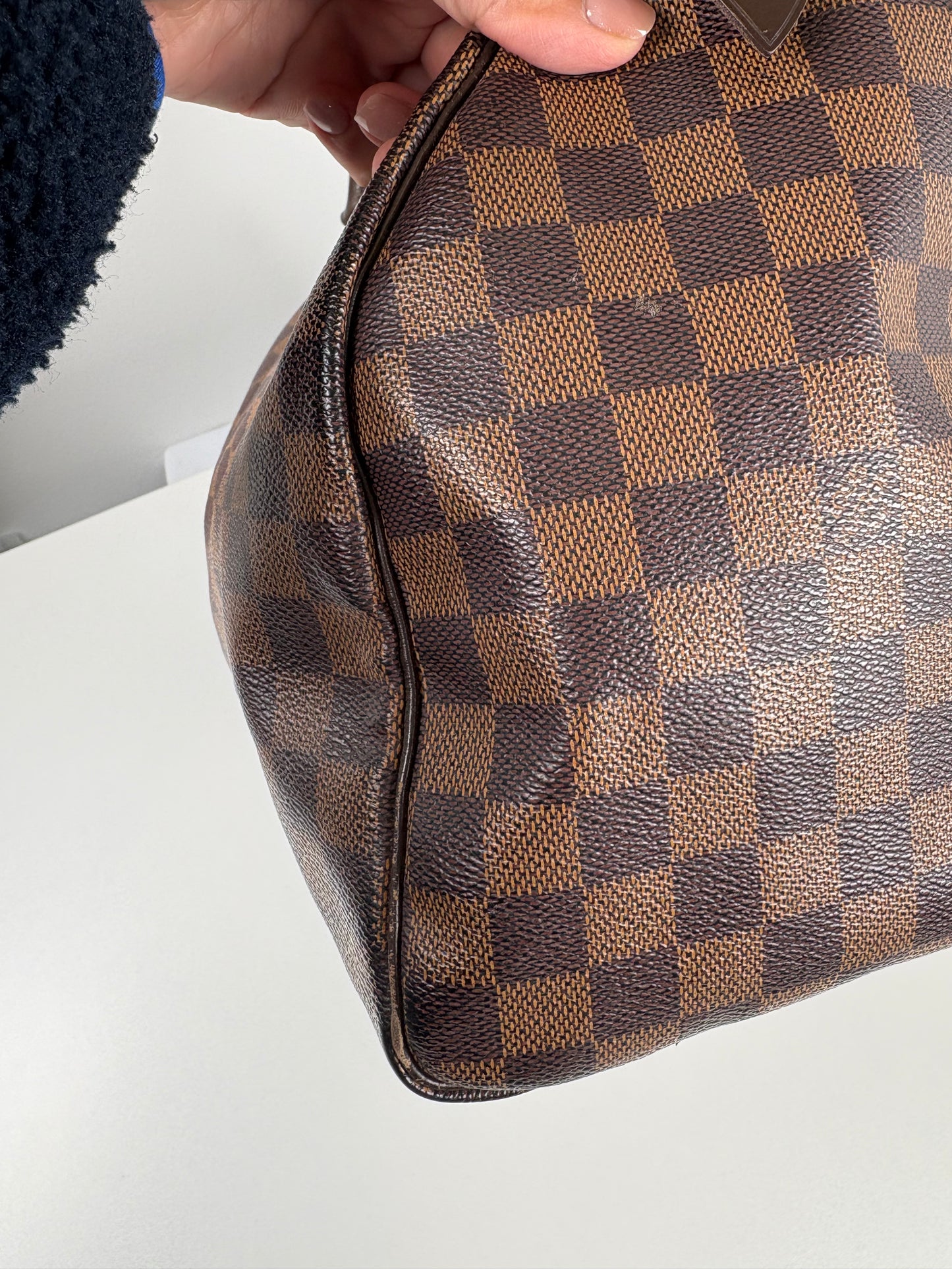 Pre-Owned LOUIS VUITTON Speedy Handbag, Damier Ebene, 30