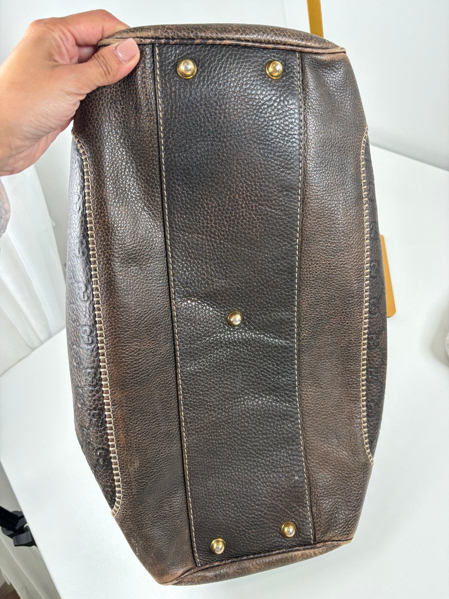 Pre-Owned GUCCI Horsebit Pelham Hobo Handbag, Brown