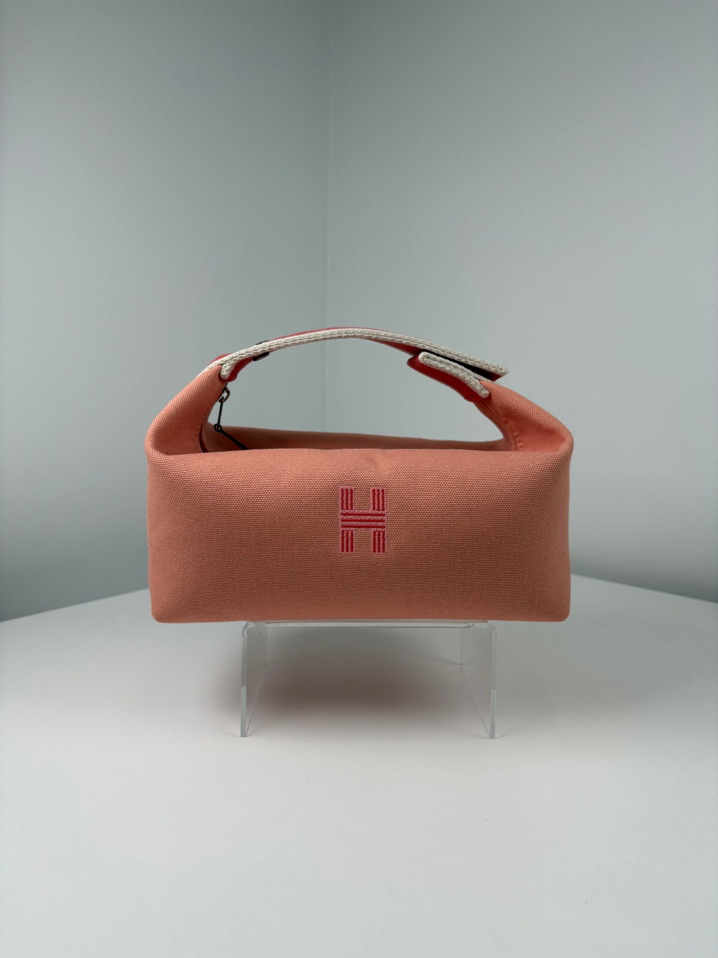 Pre-Owned HERMES Bride-a-Brac case Handbag, Coral, Small
