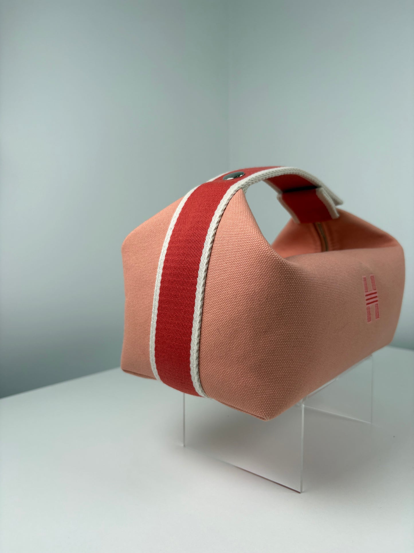Pre-Owned HERMES Bride-a-Brac case Handbag, Coral, Small