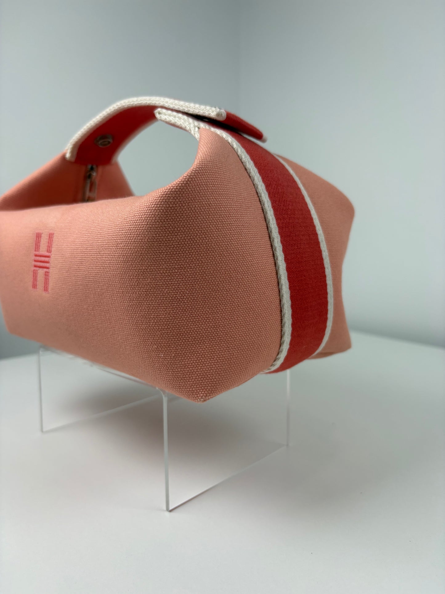Pre-Owned HERMES Bride-a-Brac case Handbag, Coral, Small