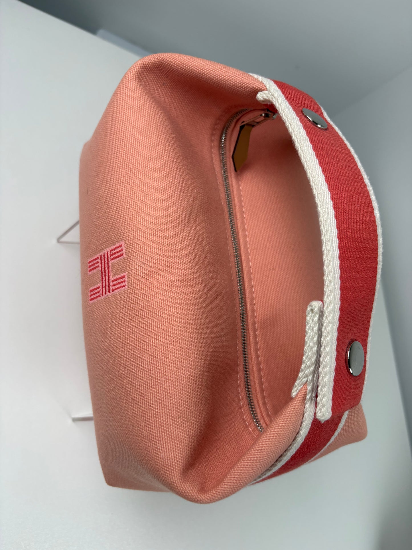 Pre-Owned HERMES Bride-a-Brac case Handbag, Coral, Small