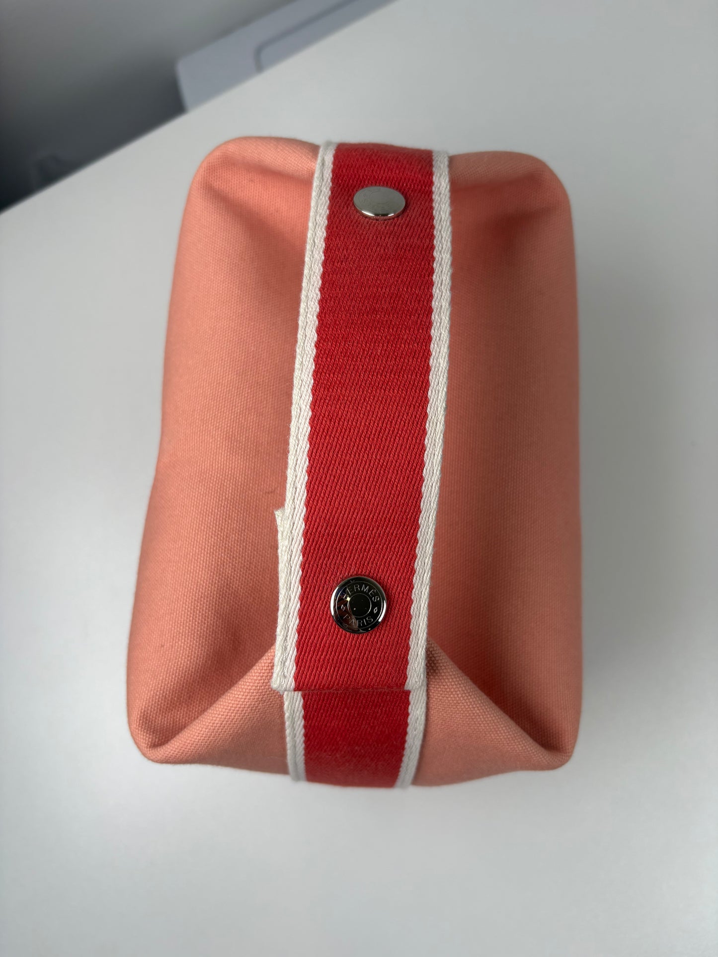 Pre-Owned HERMES Bride-a-Brac case Handbag, Coral, Small