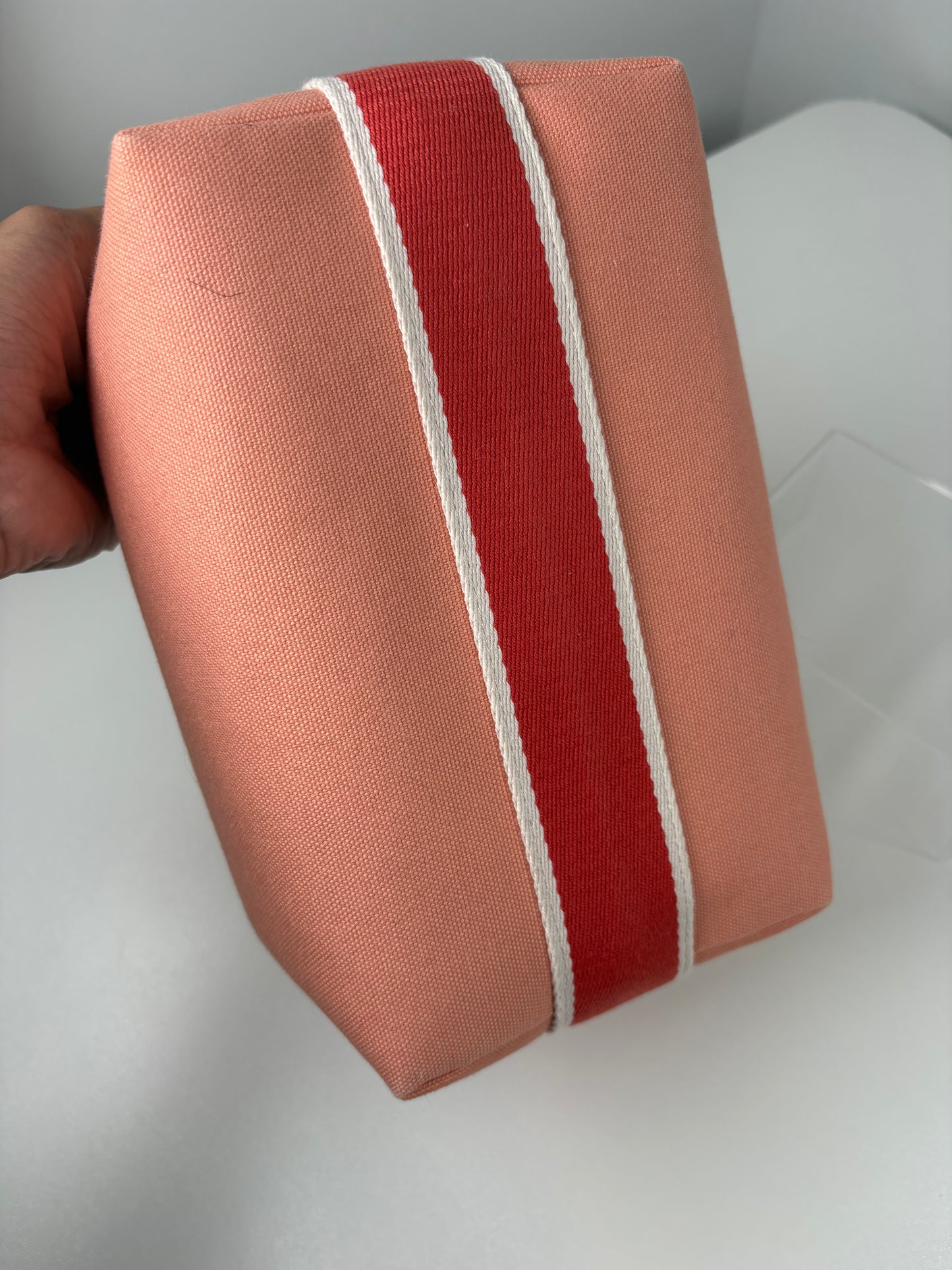 Pre-Owned HERMES Bride-a-Brac case Handbag, Coral, Small