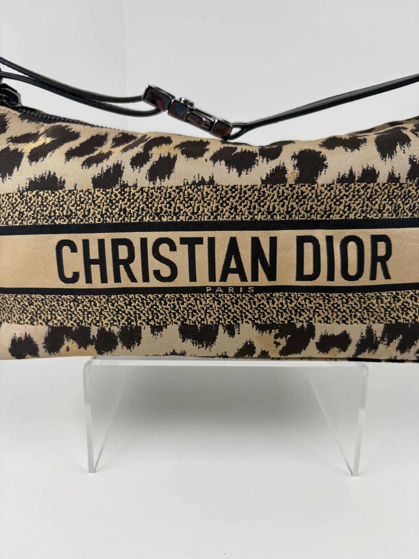 Pre-Owned CHRISTIAN DIOR Nomad Pouch Handbag, Cheetah, Medium
