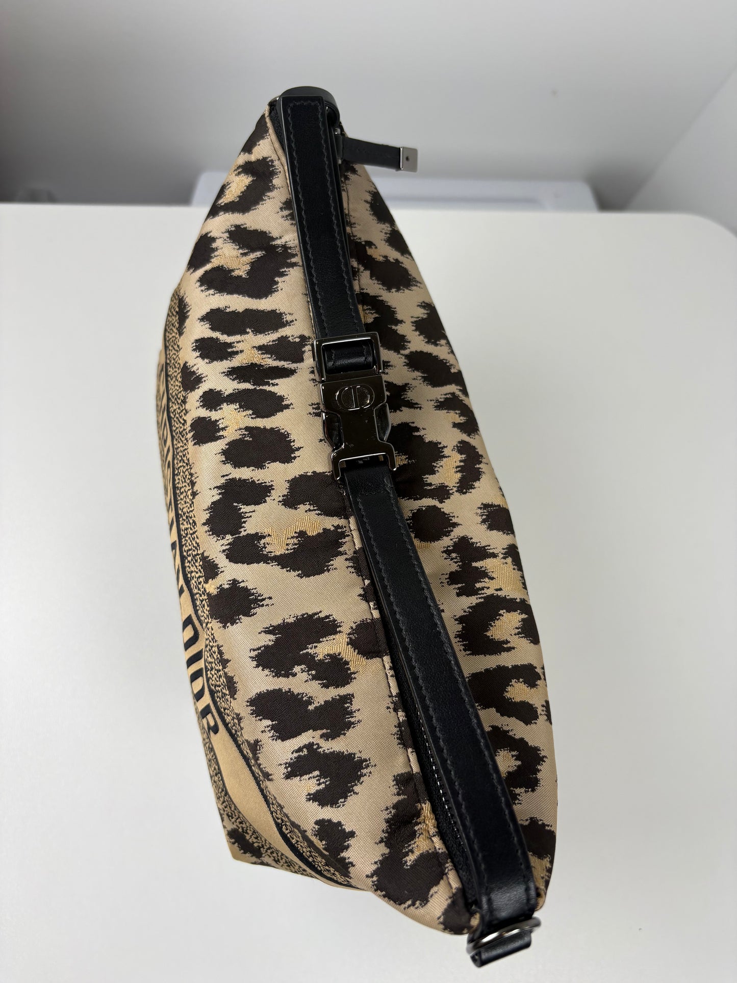 Pre-Owned CHRISTIAN DIOR Nomad Pouch Handbag, Cheetah, Medium