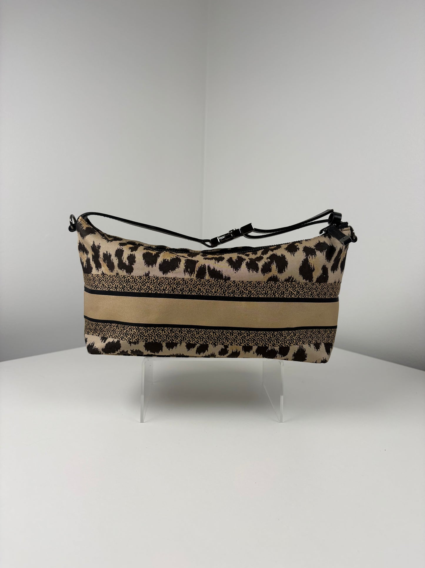 Pre-Owned CHRISTIAN DIOR Nomad Pouch Handbag, Cheetah, Medium