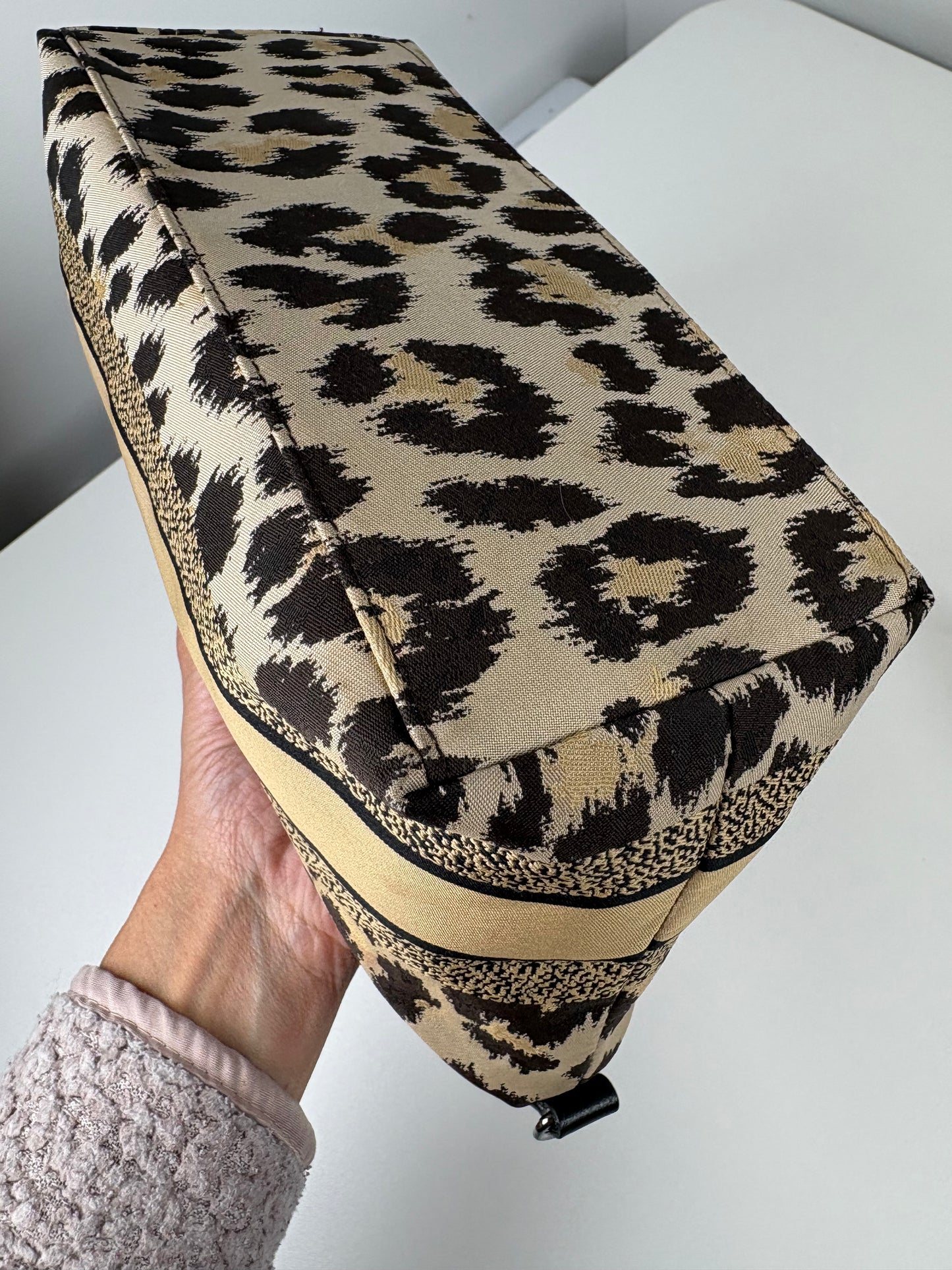 Pre-Owned CHRISTIAN DIOR Nomad Pouch Handbag, Cheetah, Medium