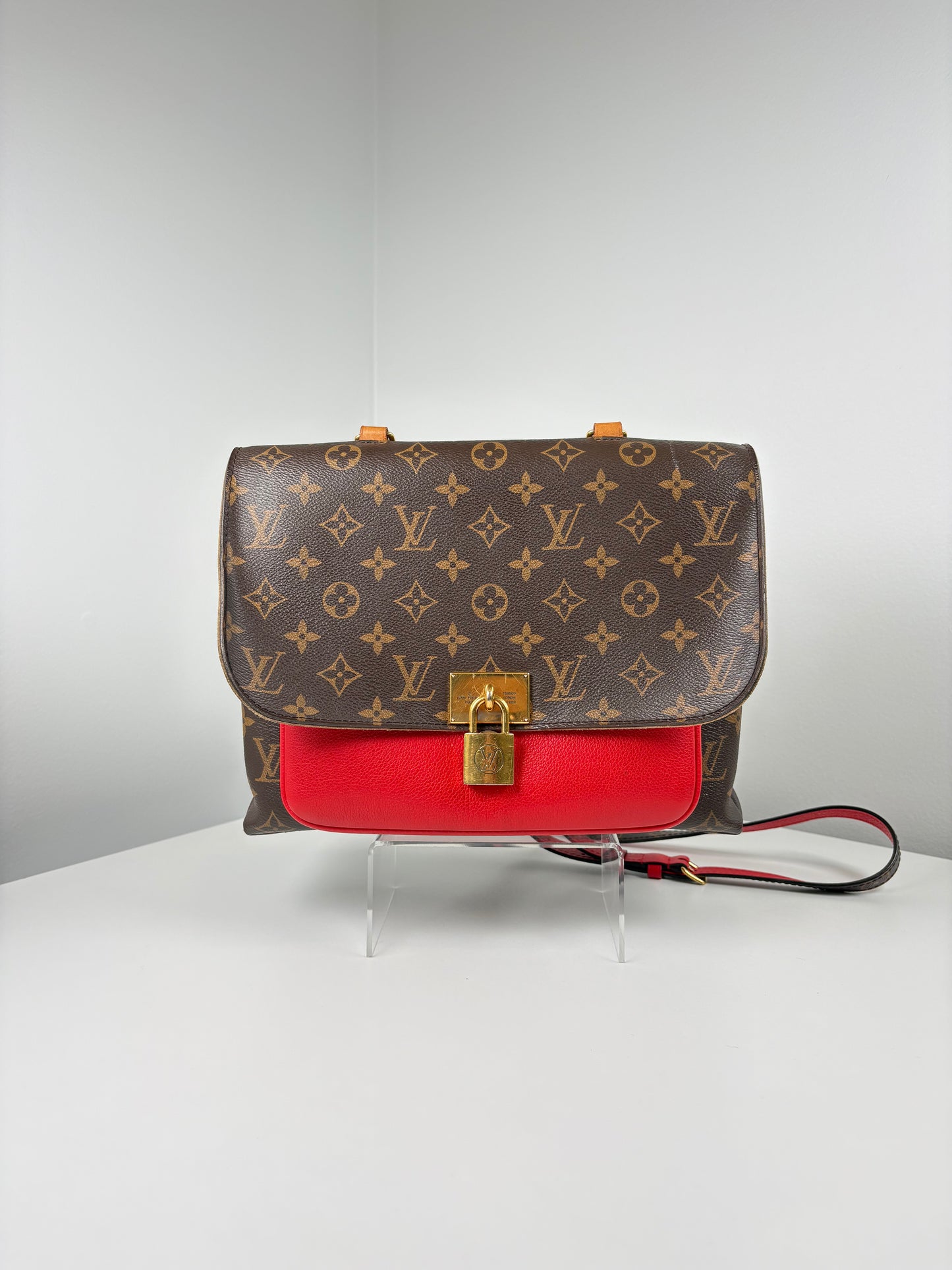 Pre-Owned LOUIS VUITTON Vaugirard Handbag, Monogram/Red
