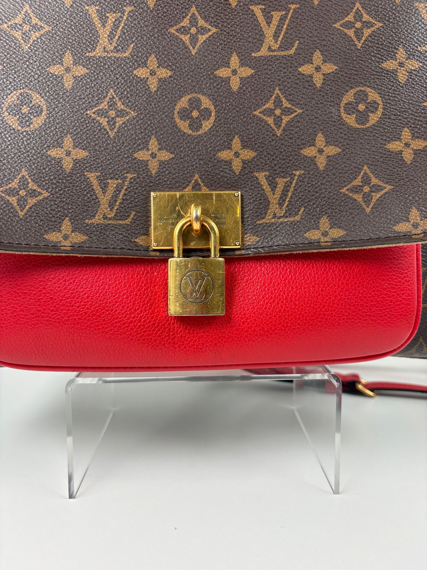 Pre-Owned LOUIS VUITTON Vaugirard Handbag, Monogram/Red