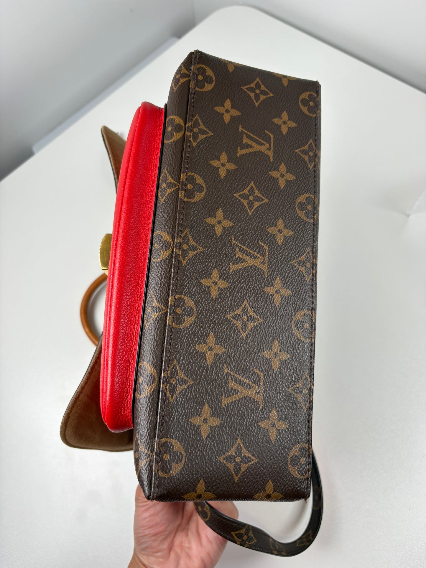 Pre-Owned LOUIS VUITTON Vaugirard Handbag, Monogram/Red