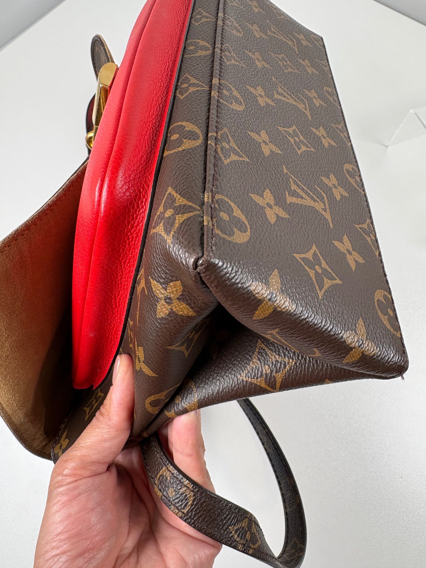 Pre-Owned LOUIS VUITTON Vaugirard Handbag, Monogram/Red