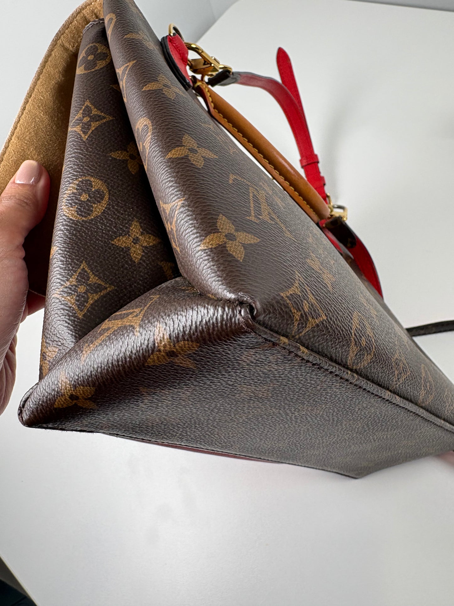 Pre-Owned LOUIS VUITTON Vaugirard Handbag, Monogram/Red