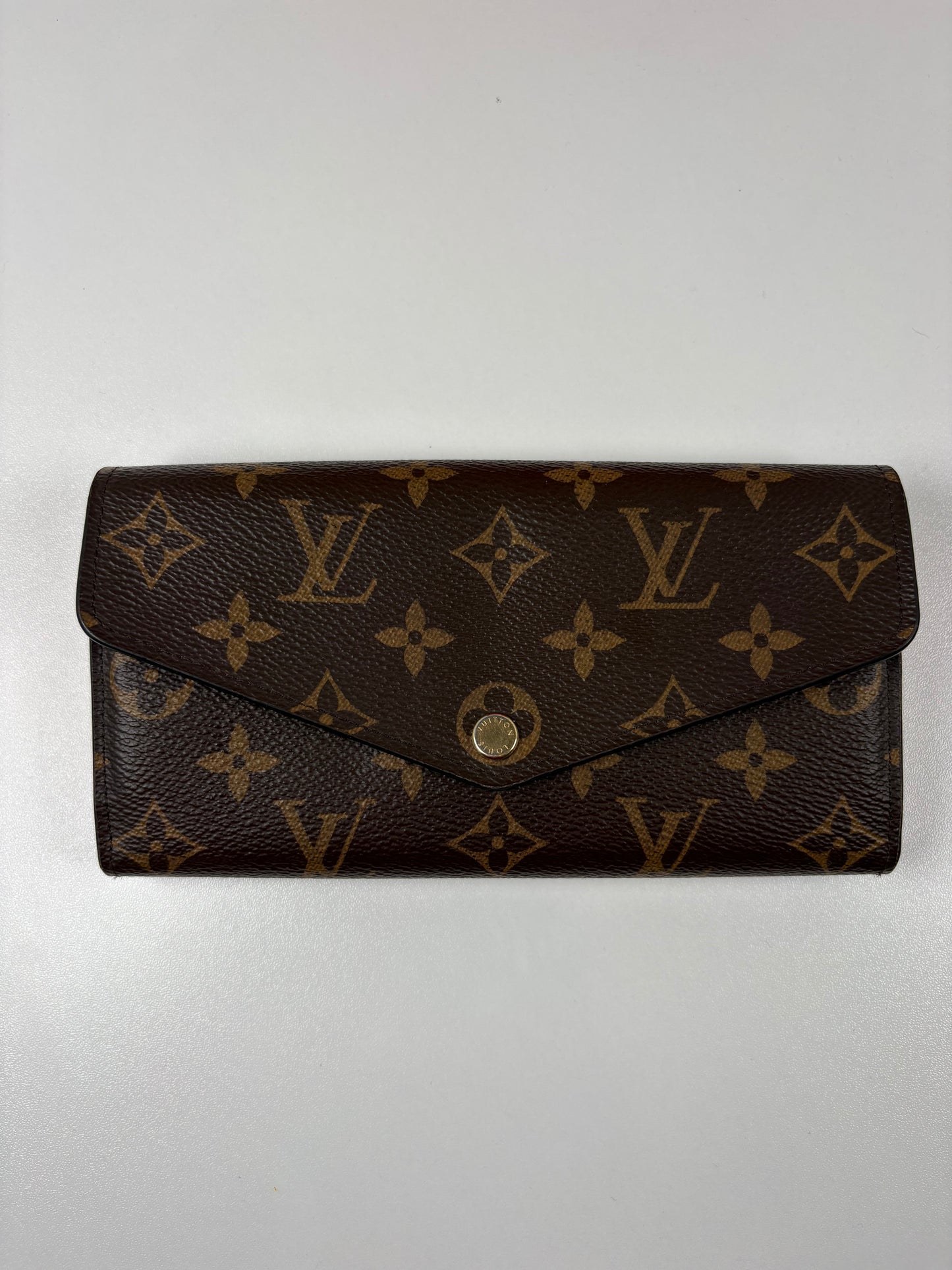 Pre-Owned LOUIS VUITTON Emilie Wallet, Monogram/Red