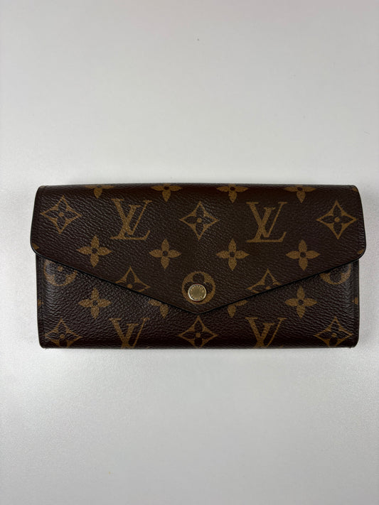 Pre-Owned LOUIS VUITTON Emilie Wallet, Monogram/Red