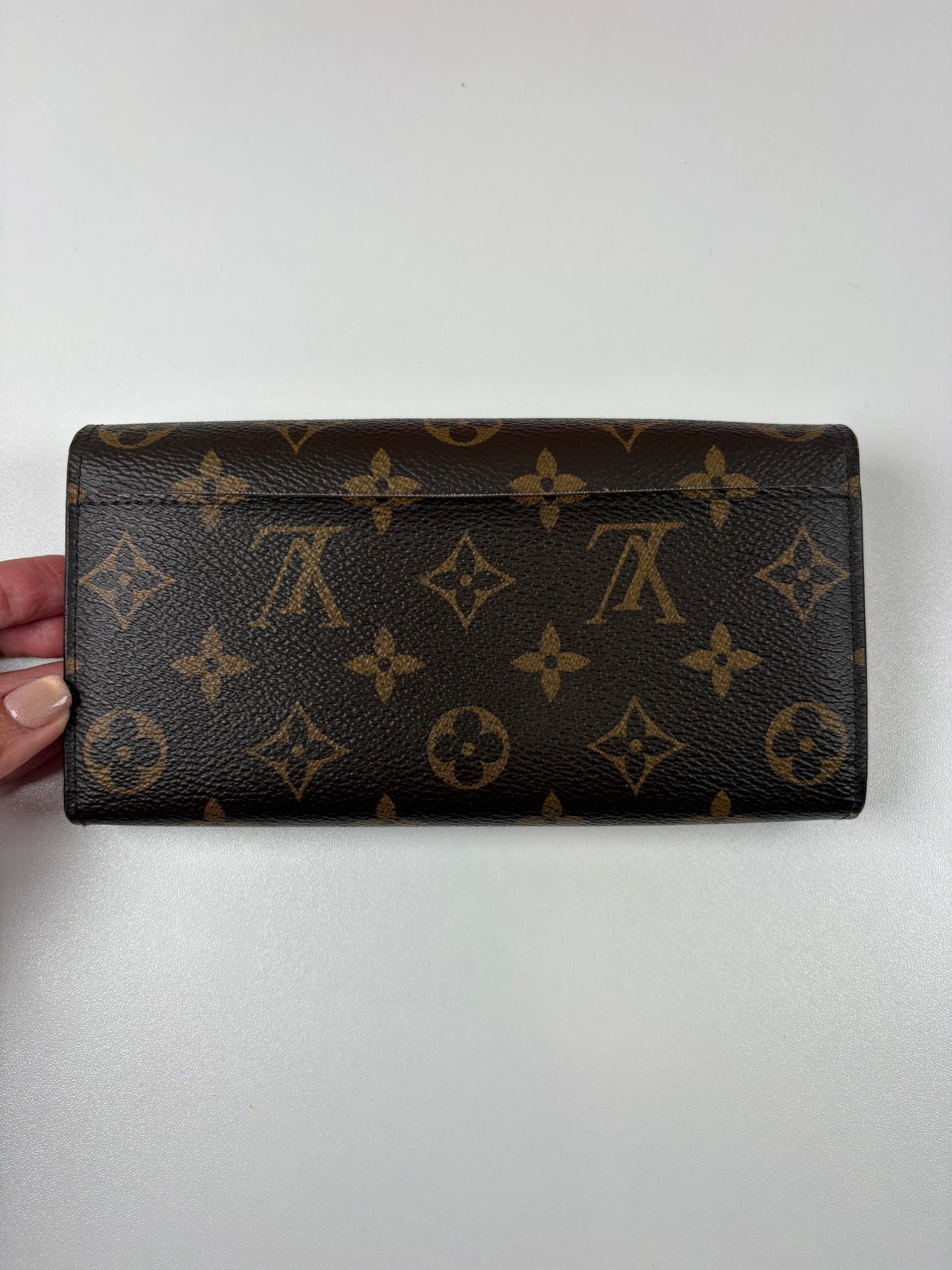 Pre-Owned LOUIS VUITTON Emilie Wallet, Monogram/Red