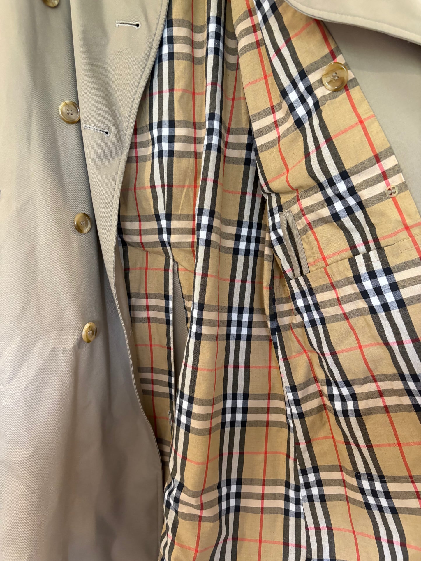 Pre-Owned BURBERRY Men's Trench Coat, Beige, 46 Short