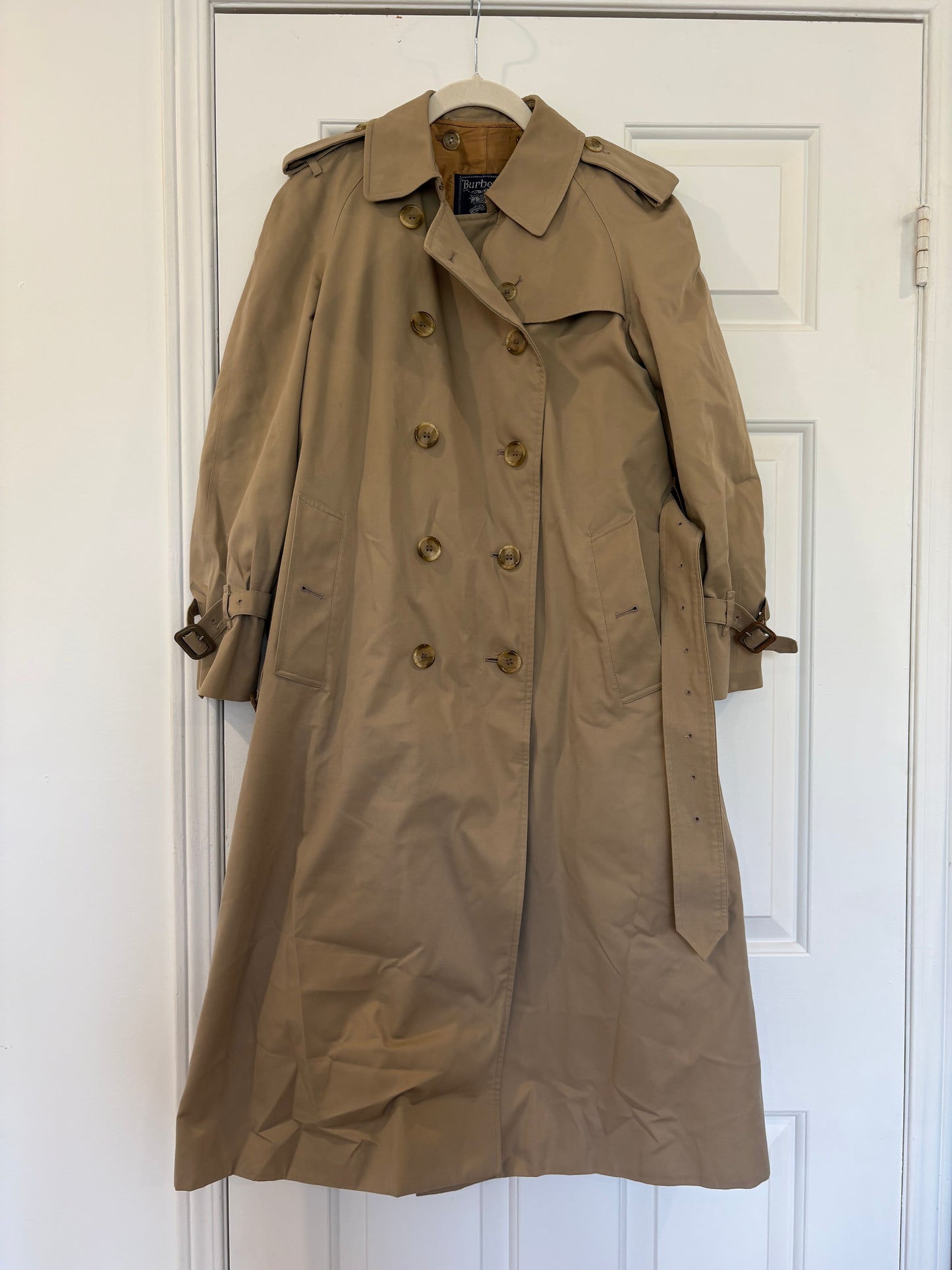 Pre-Owned BURBERRY Women's Trench Coat, Beige, 6