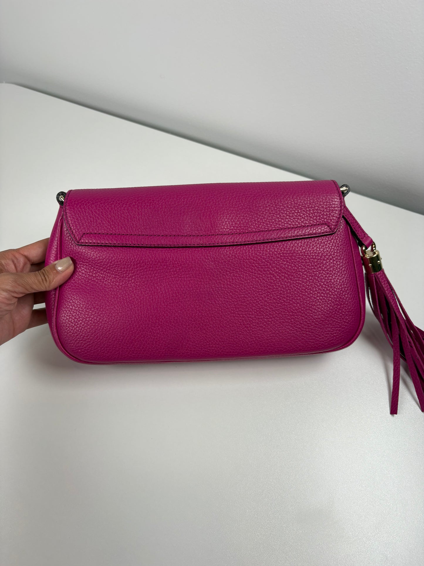 Pre-Owned GUCCI Soho Chain Shoulder Handbag, Fuchsia