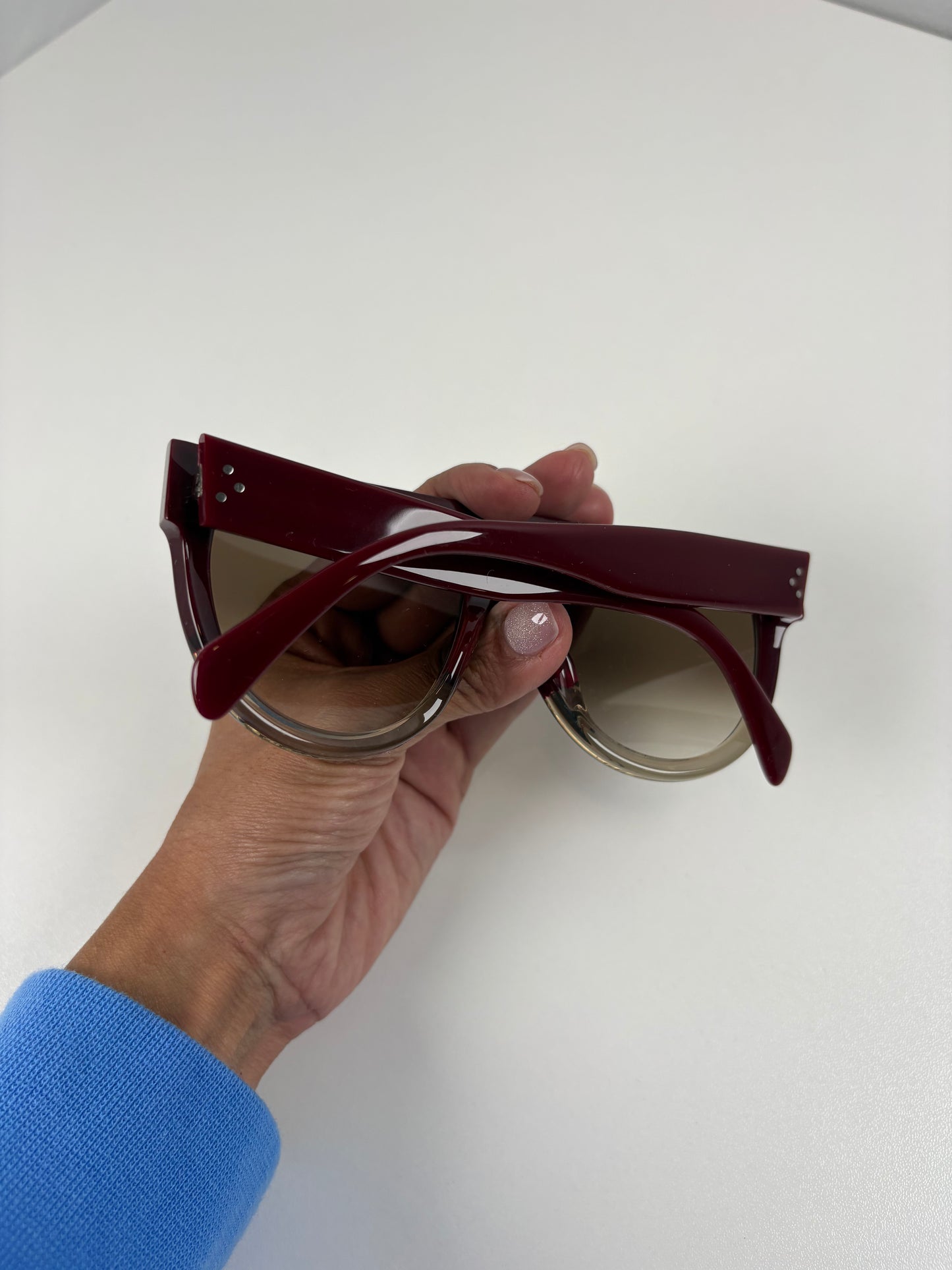 Pre-Owned CELINE Burgundy Sunglasses