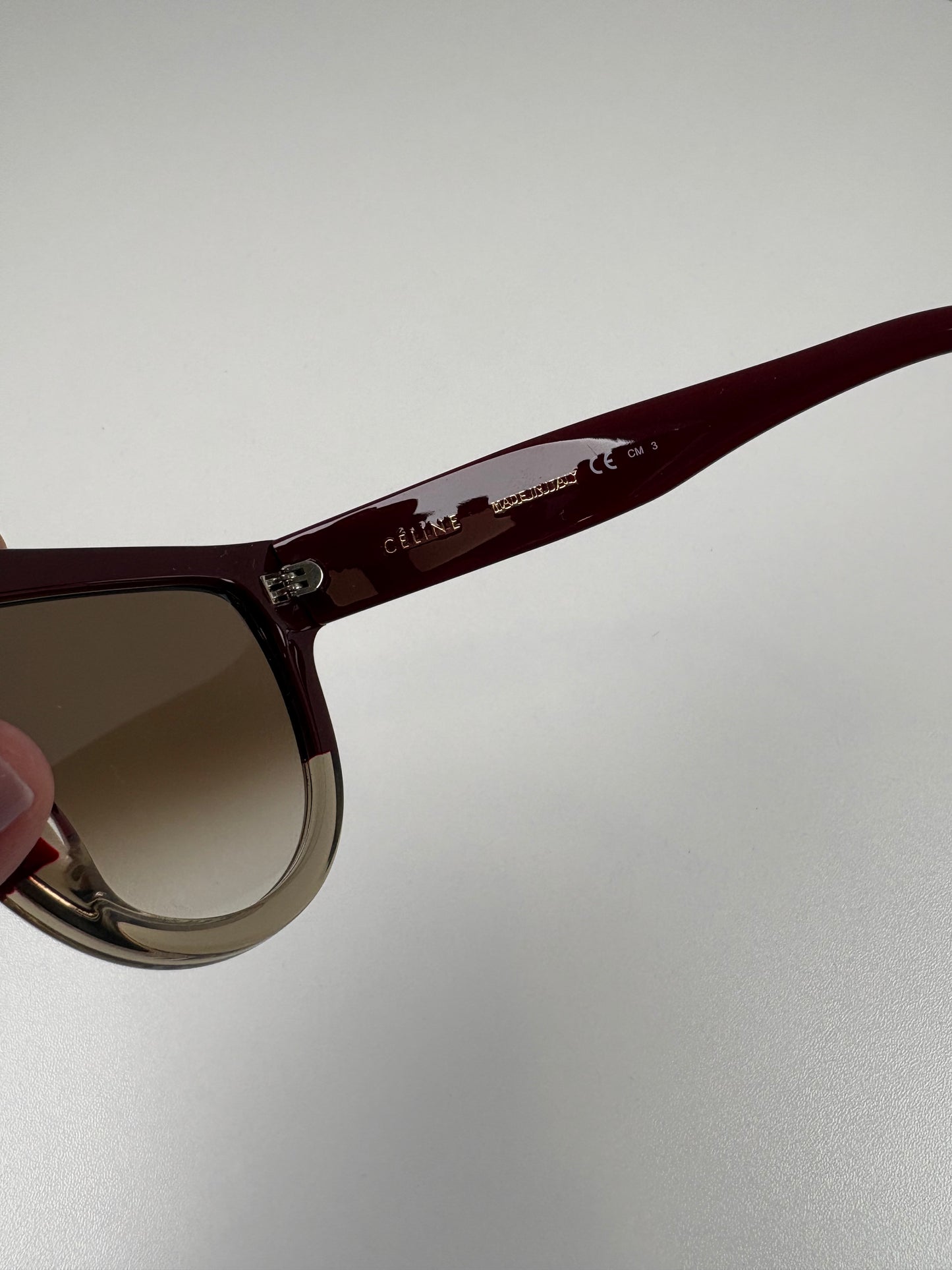 Pre-Owned CELINE Burgundy Sunglasses