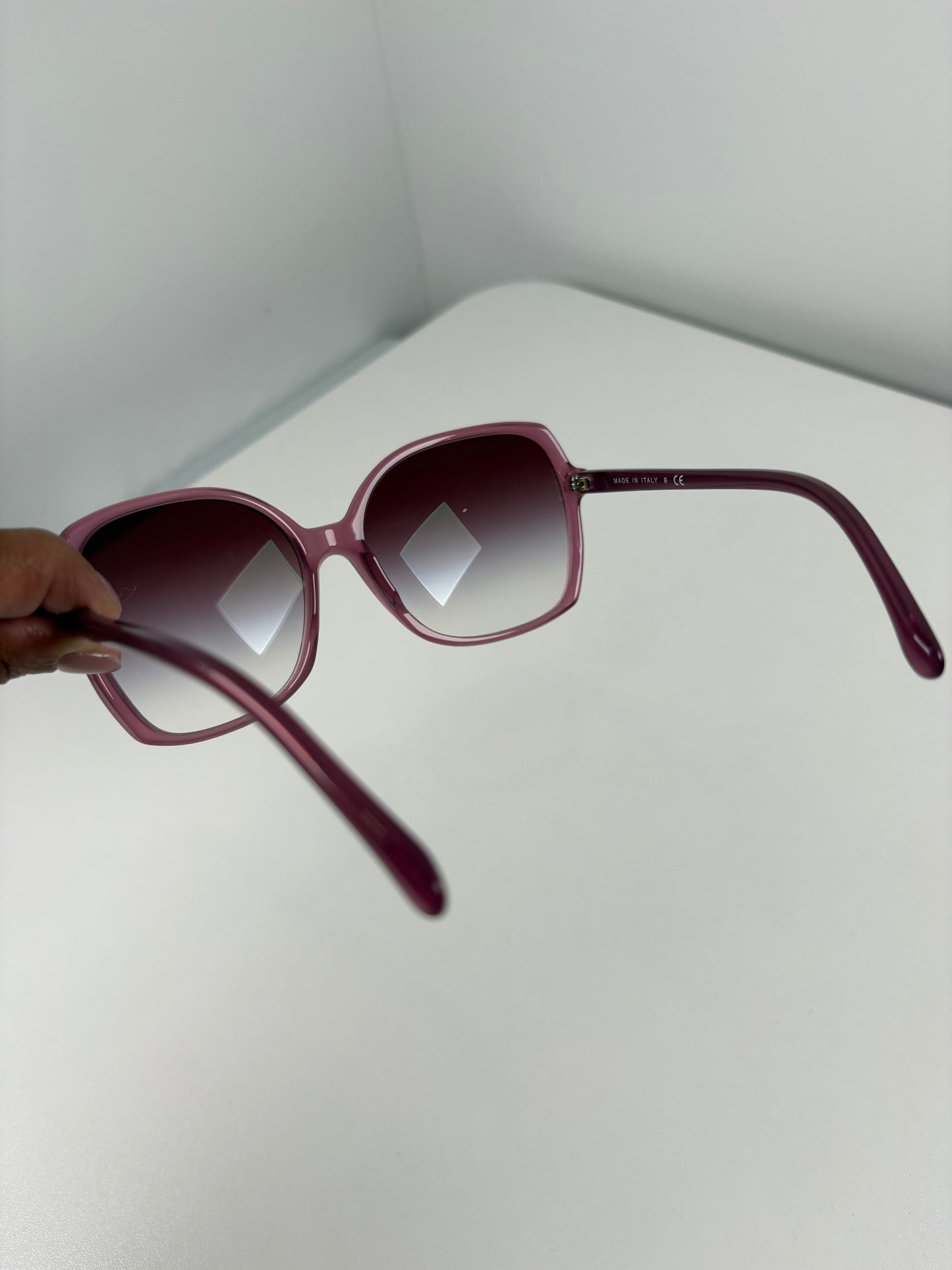 Pre-Owned CHANEL™ Square Pink Sunglasses