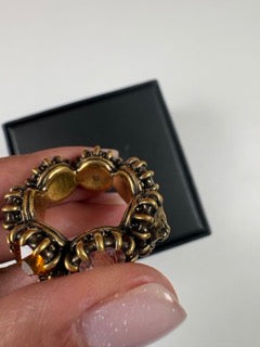 Pre-Owned Gucci Cat Head Cocktail Ring
