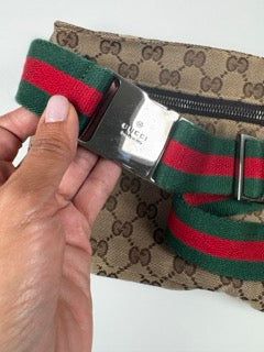 Pre-Owned Gucci GG Monogram Double Pocket Belt Bag