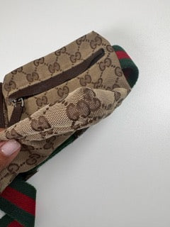 Pre-Owned Gucci GG Monogram Double Pocket Belt Bag