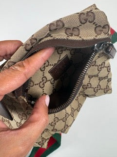 Pre-Owned Gucci GG Monogram Double Pocket Belt Bag